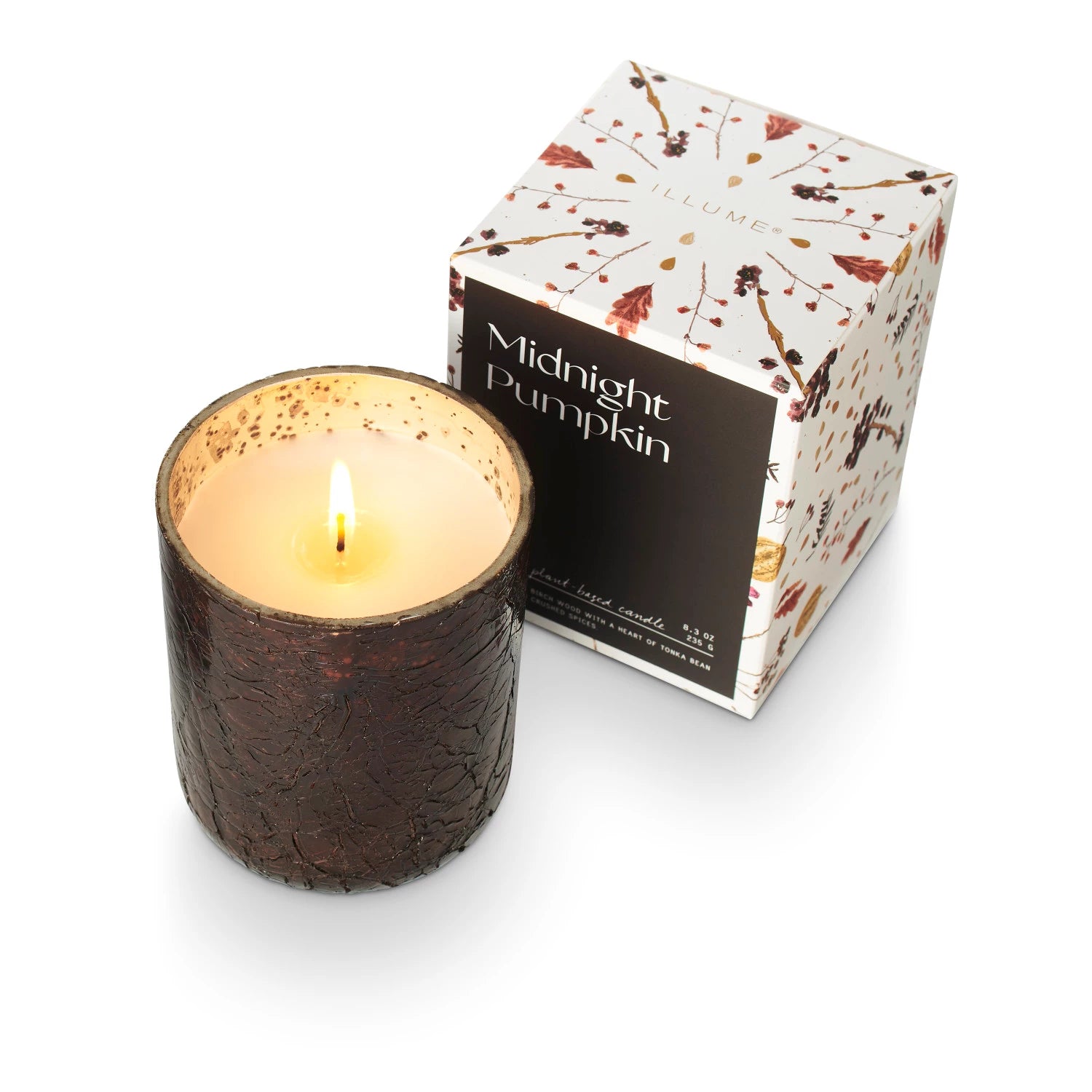 ILLUME Midnight Pumpkin Crackle Glass Candle – Small by ILLUME