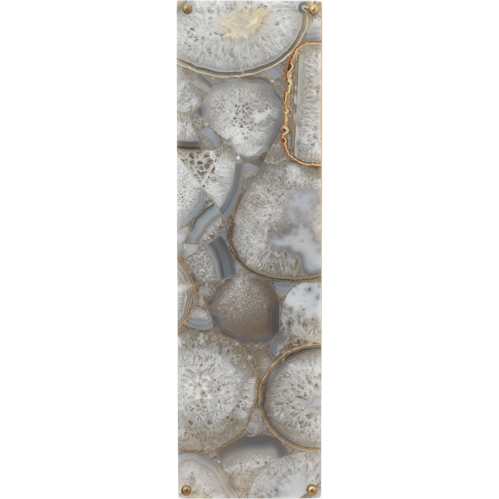 Adeline Rectangle Wall Sconce, Agate Resin and Antique Brass by Jamie Young