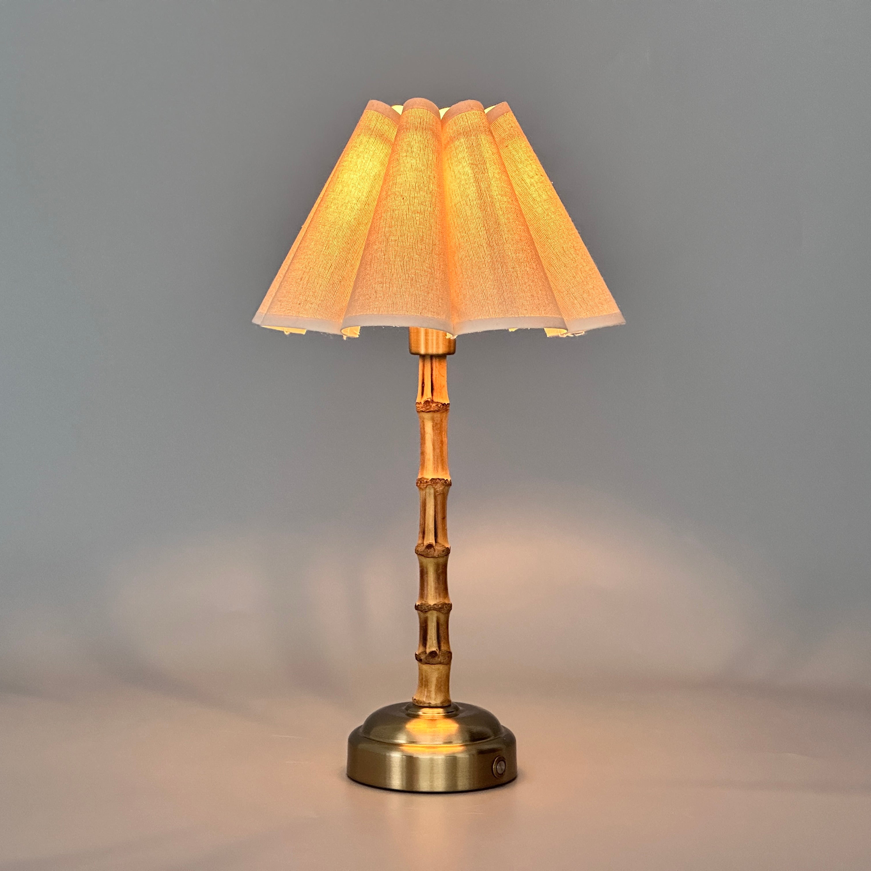 The Palma Rechargeable Bamboo Touch Lamp by Ivory & Olive