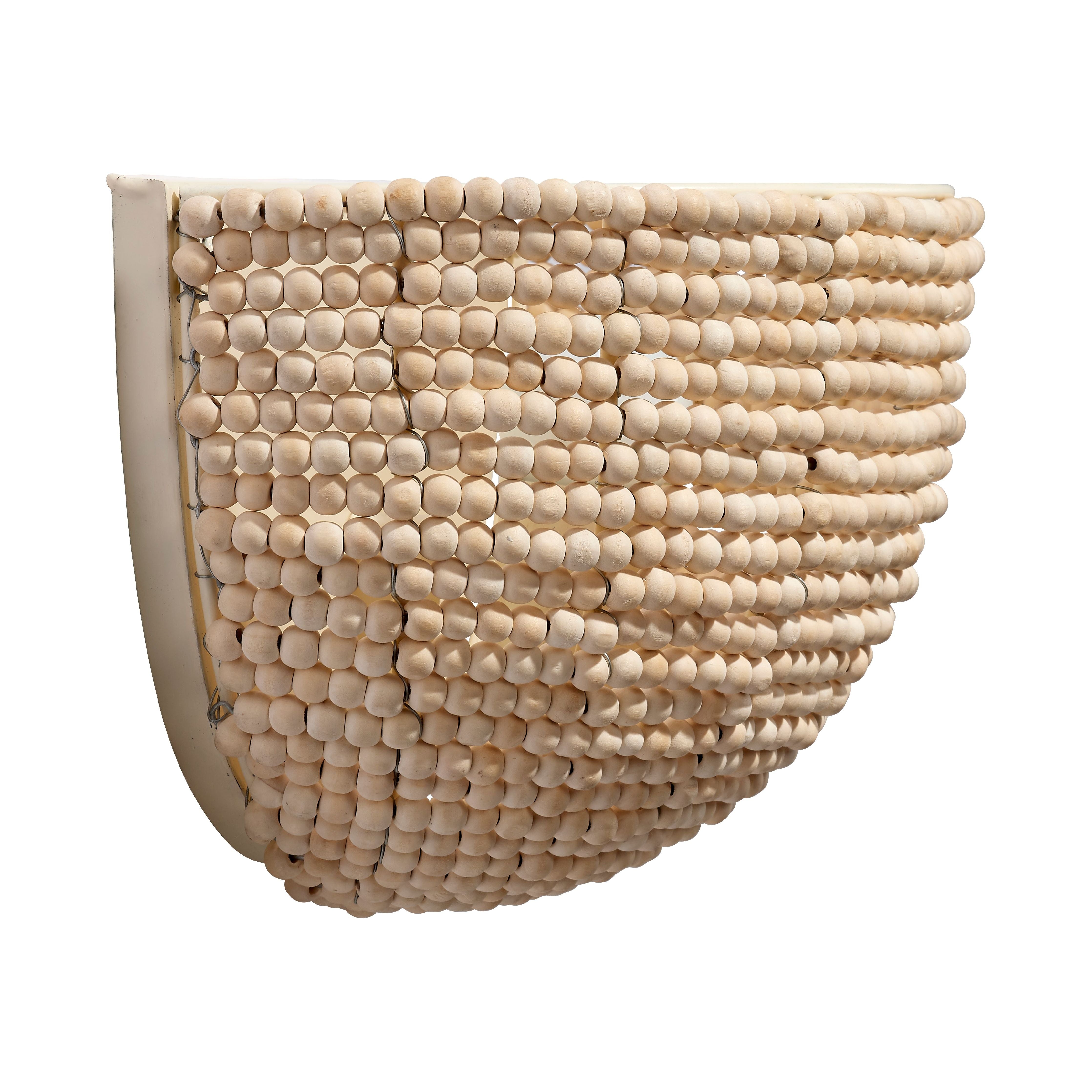 Barnacle 1-Light Beaded Demi Lune Wall Sconce by Jamie Young