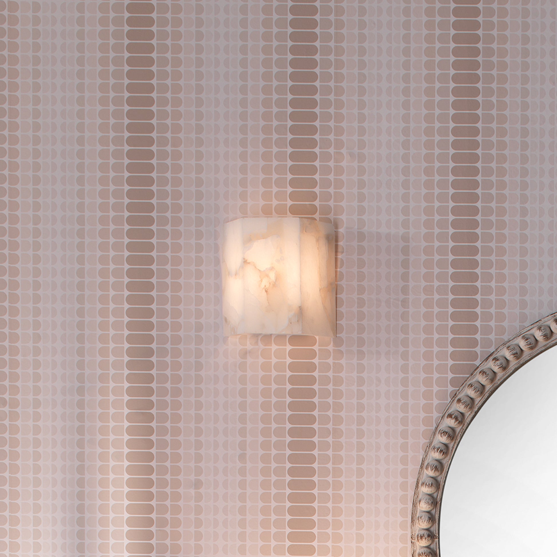 Borealis 1-Light Alabaster Hexagon Wall Sconce by Jamie Young