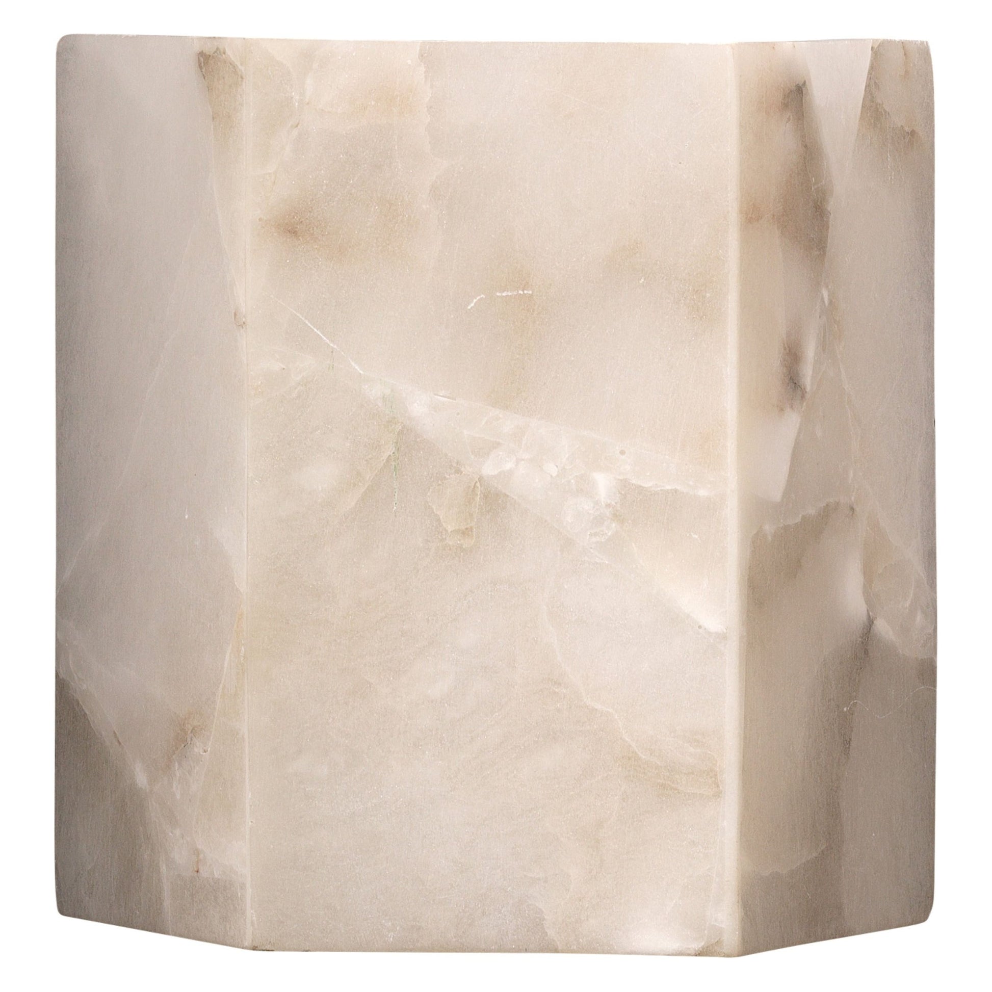 Borealis 1-Light Alabaster Hexagon Wall Sconce by Jamie Young