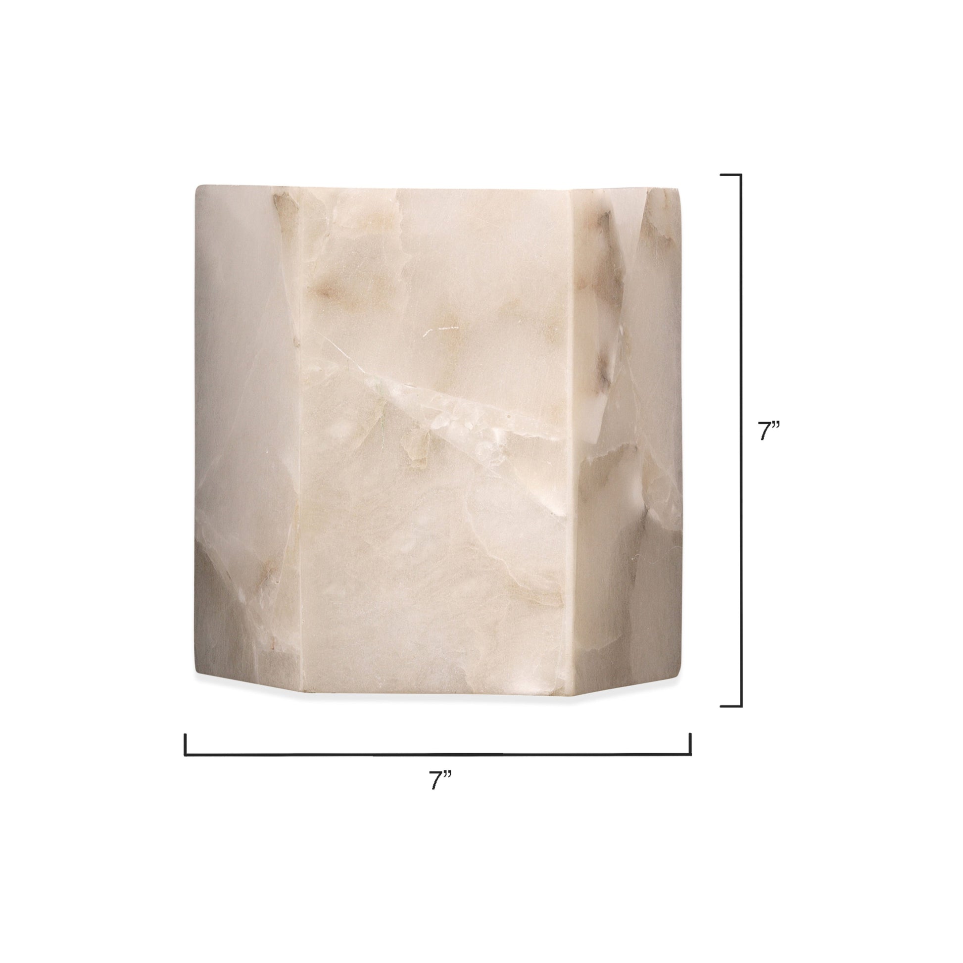 Borealis 1-Light Alabaster Hexagon Wall Sconce by Jamie Young