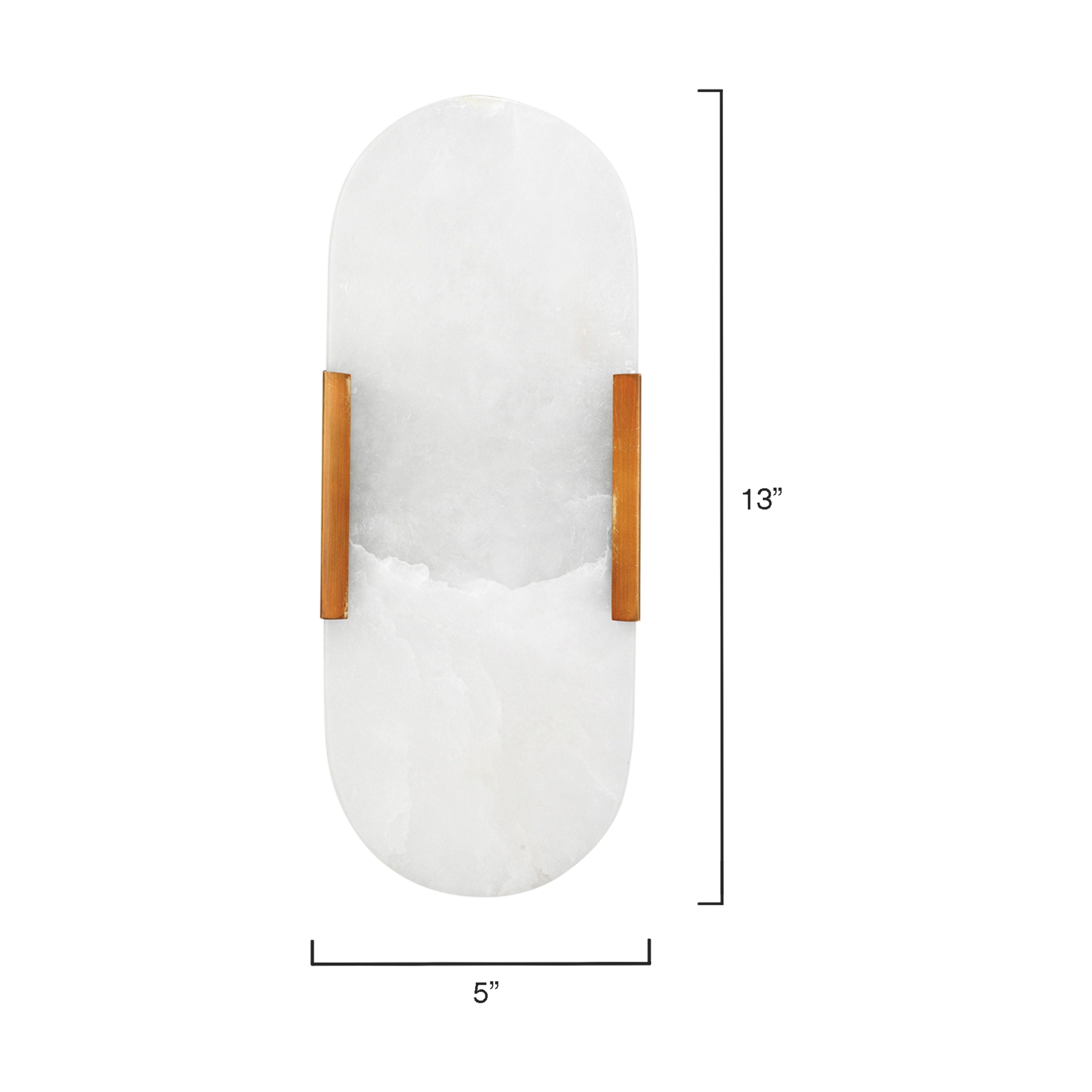 Delphi 2-Light Alabaster Wall Sconce by Jamie Young