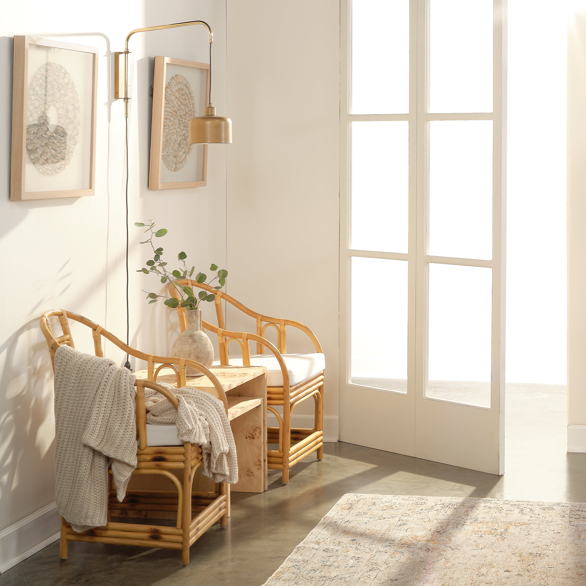Jeno Swing Arm Wall Sconce, Small by Jamie Young