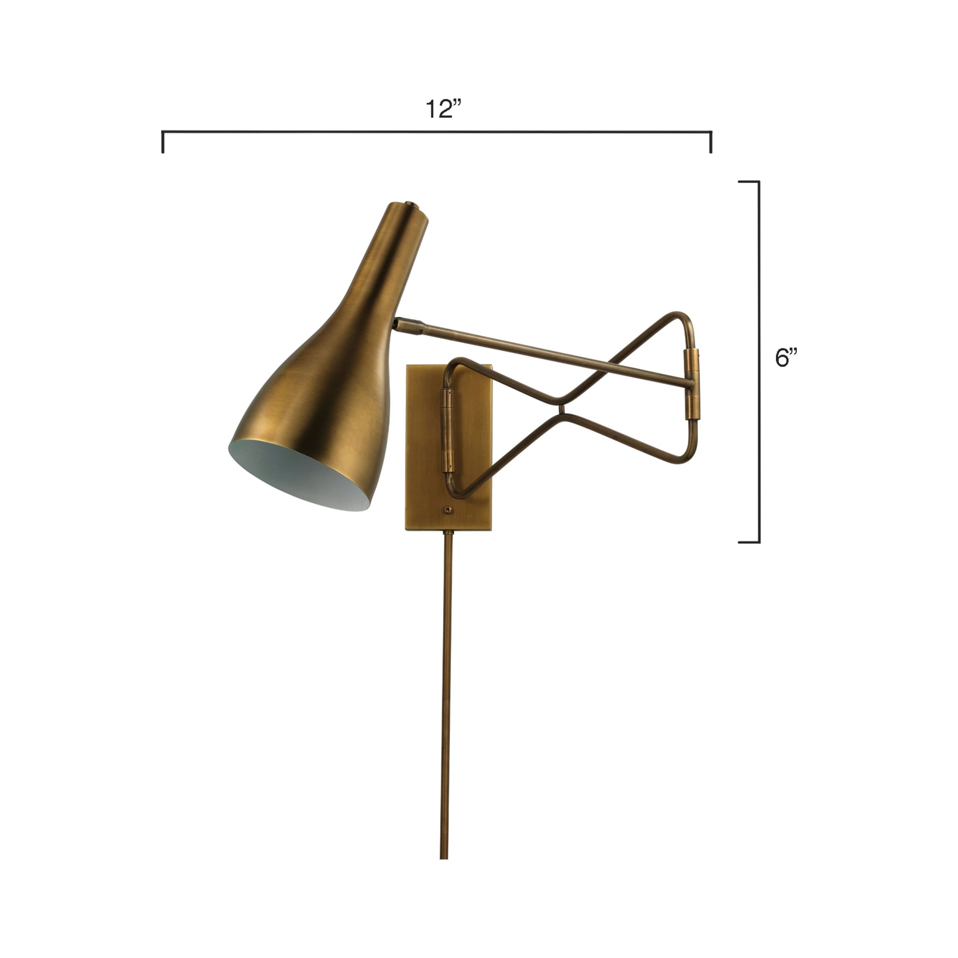 Lenz Swing Arm 1-Light Wall Sconce by Jamie Young