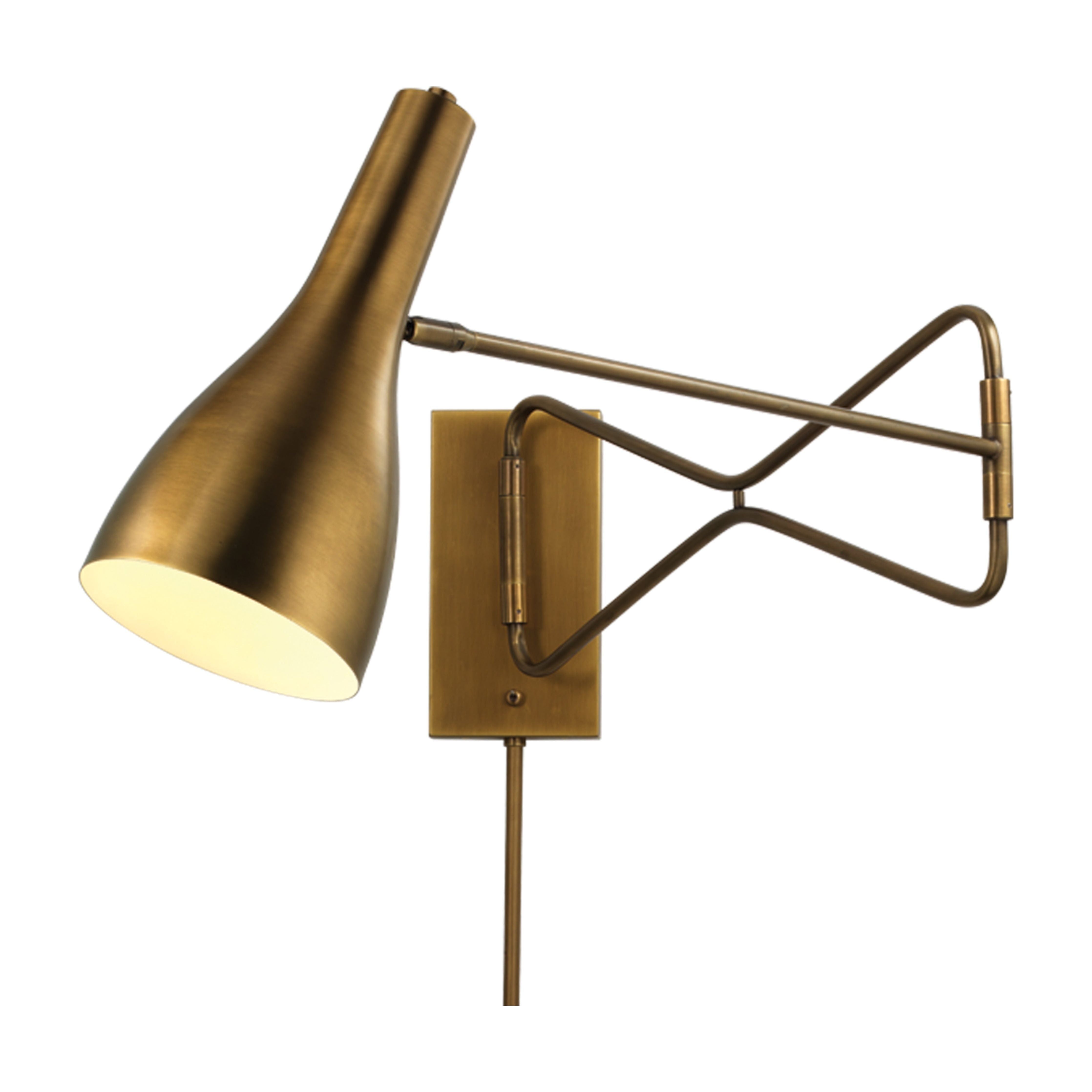Lenz Swing Arm 1-Light Wall Sconce by Jamie Young