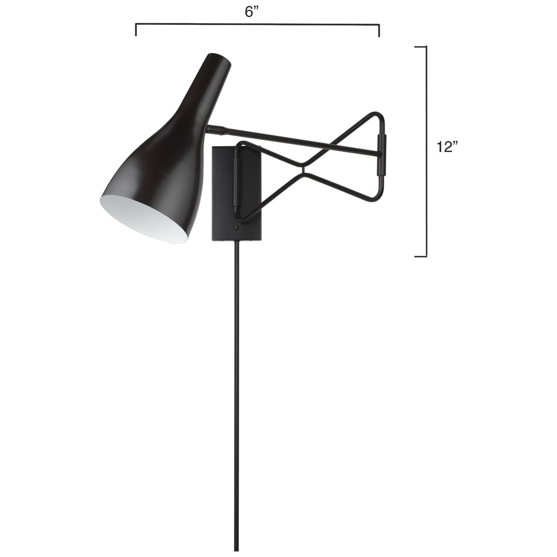 Lenz Swing Arm 1-Light Wall Sconce by Jamie Young