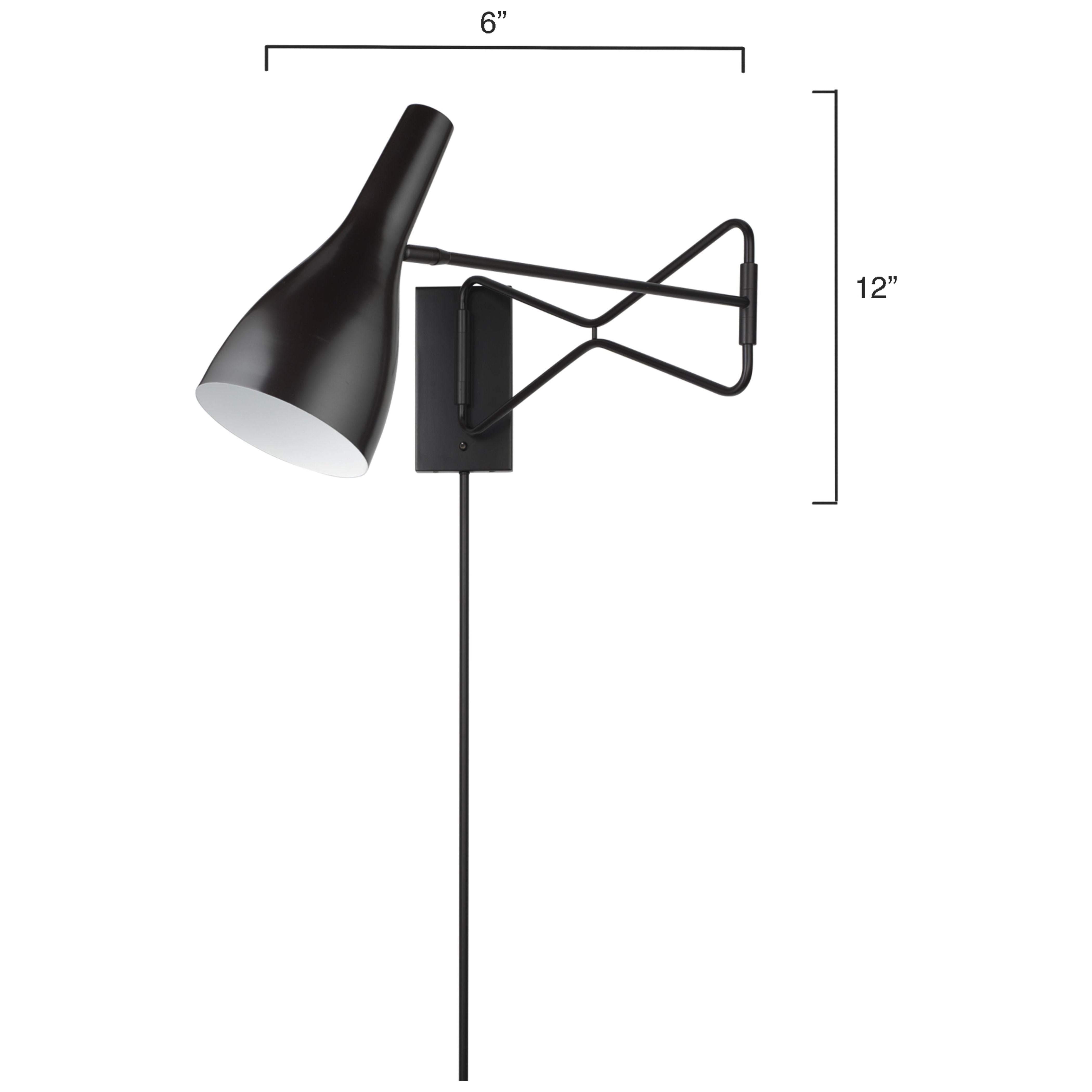 Lenz Swing Arm 1-Light Wall Sconce by Jamie Young