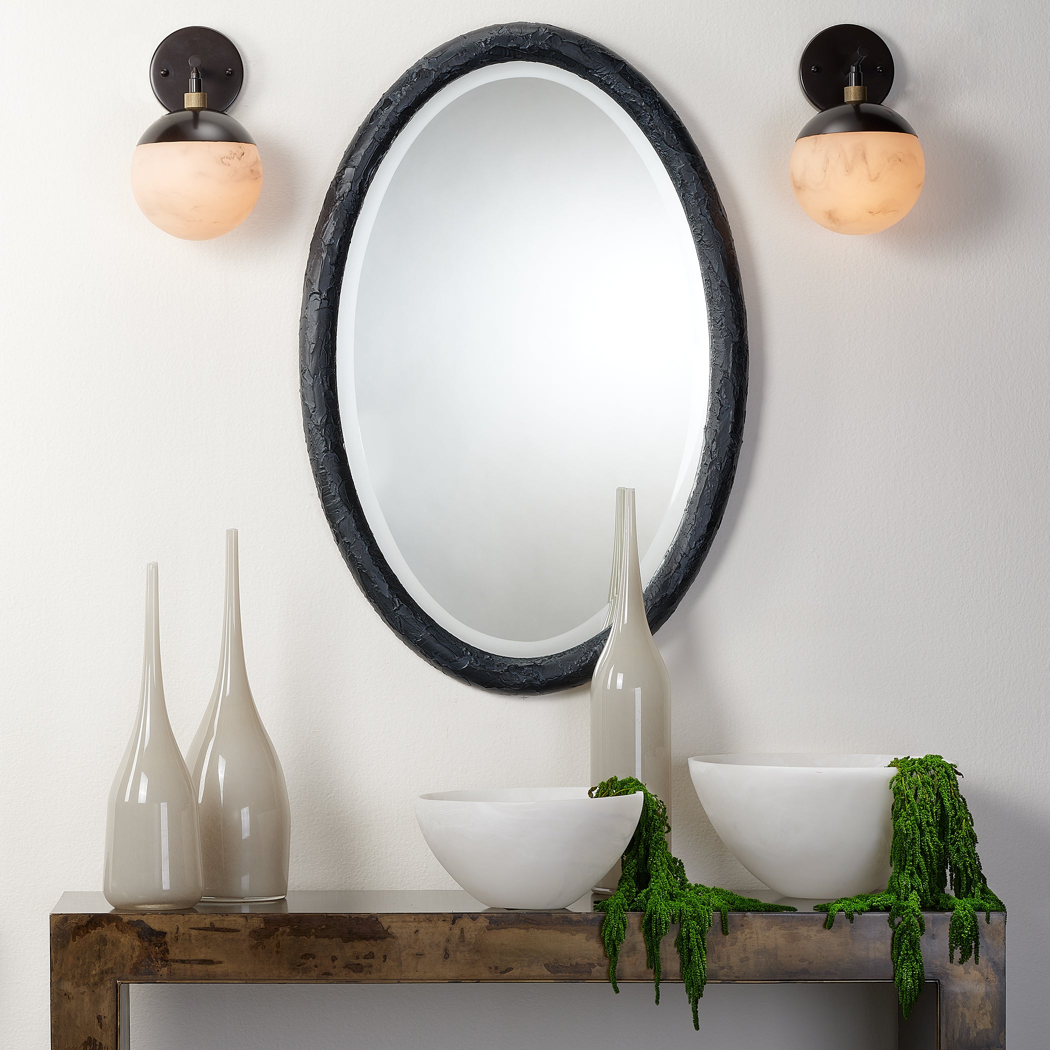 Metro Alabaster Wall Sconce by Jamie Young