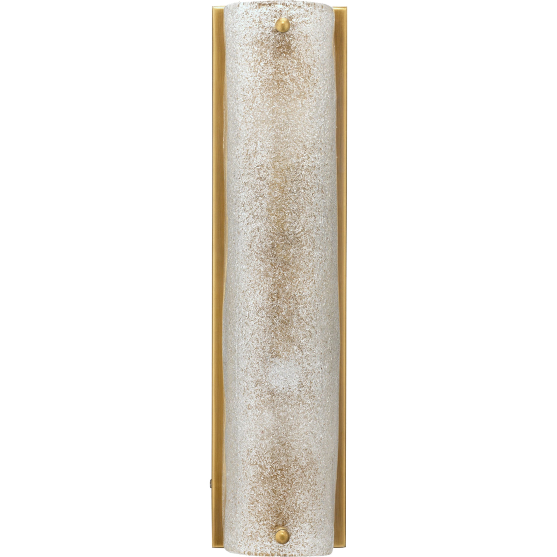 Moet Double Rounded Sconce, Textured Melted Ice Glass and Antique Brass Metal by Jamie Young