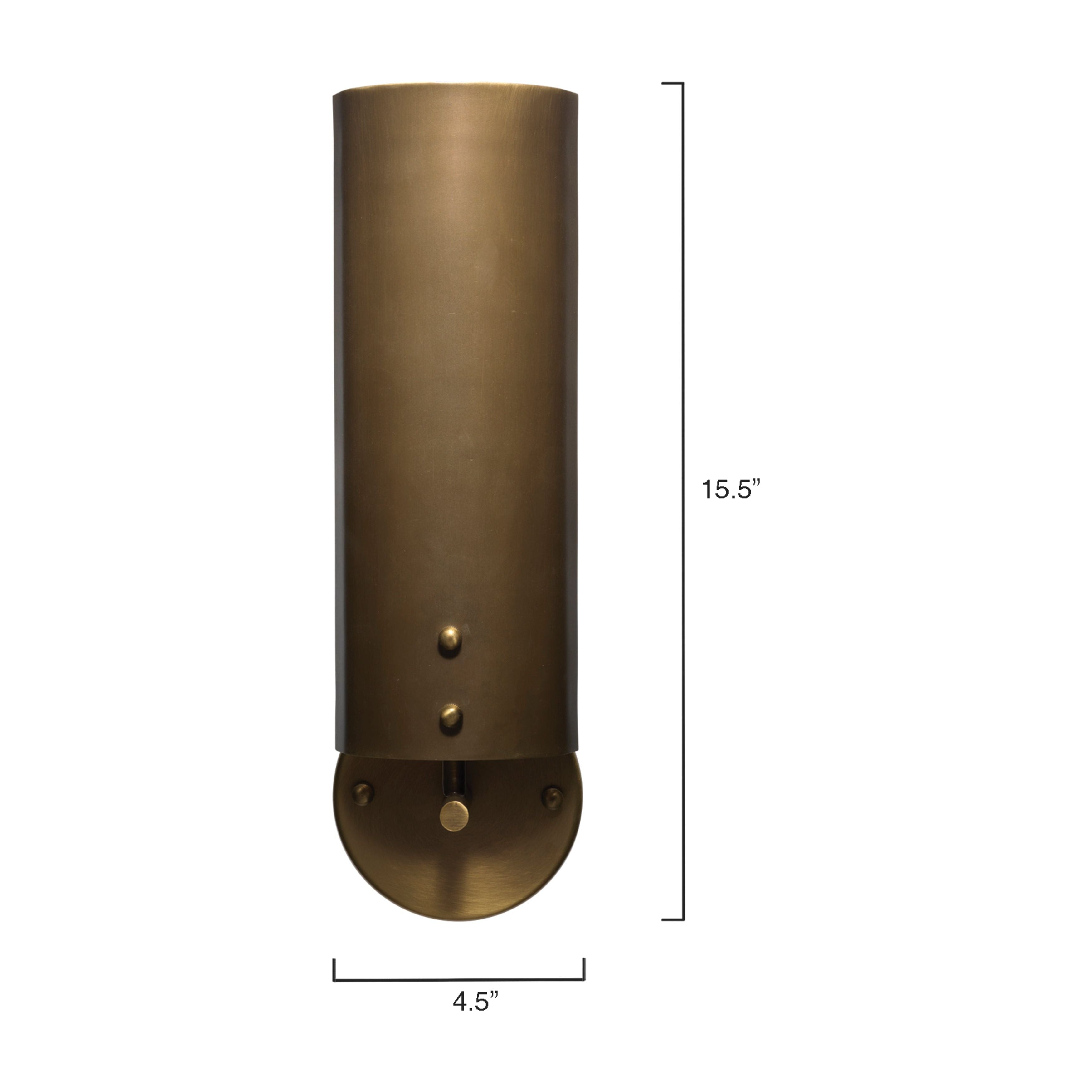 Olympic 1-Light Wall Sconce, Antique Brass Metal by Jamie Young