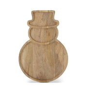 Snowman Divided Serving Tray 23.75" – Wood