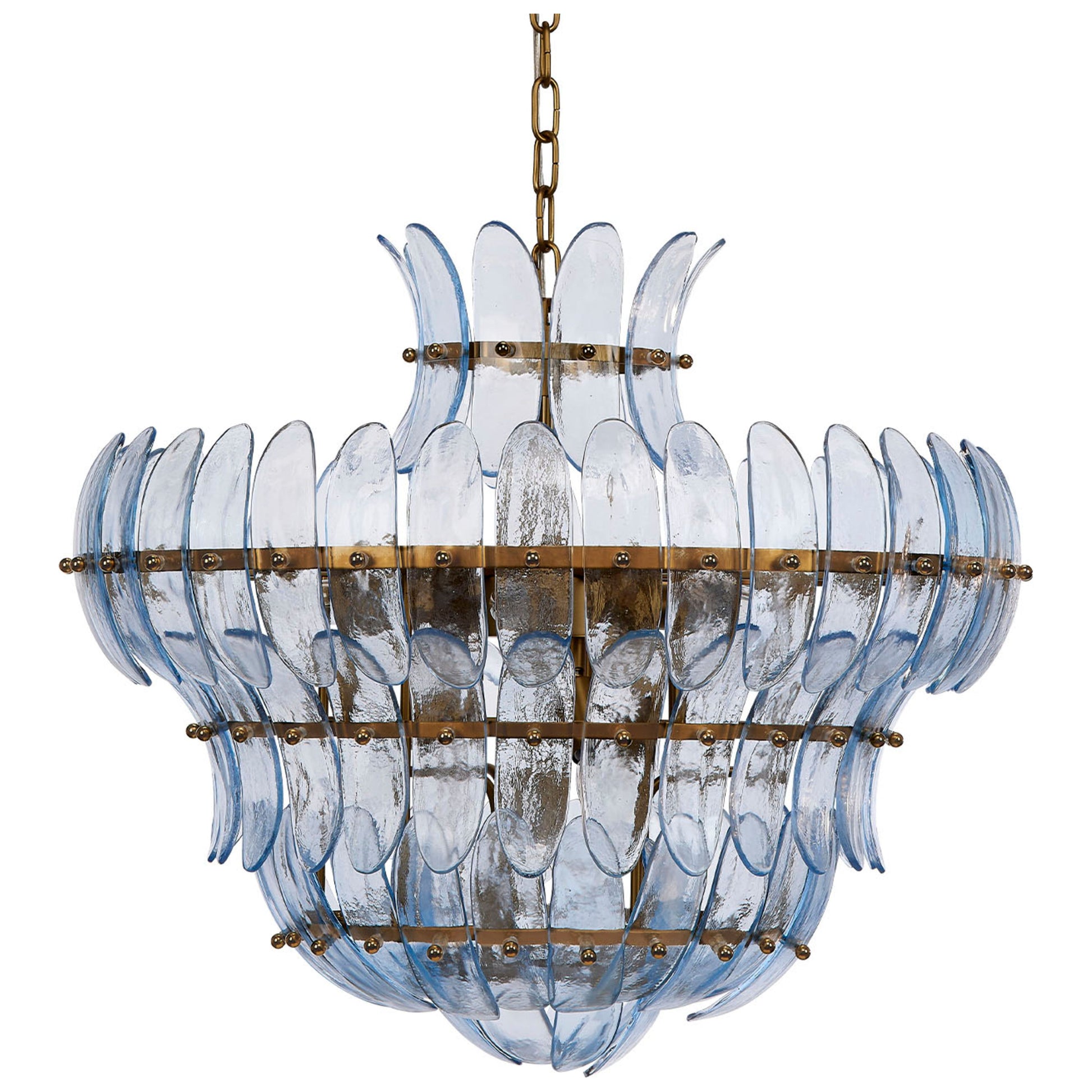Arcade 10-Light Blown Glass Chandelier, Blue by Jamie Young