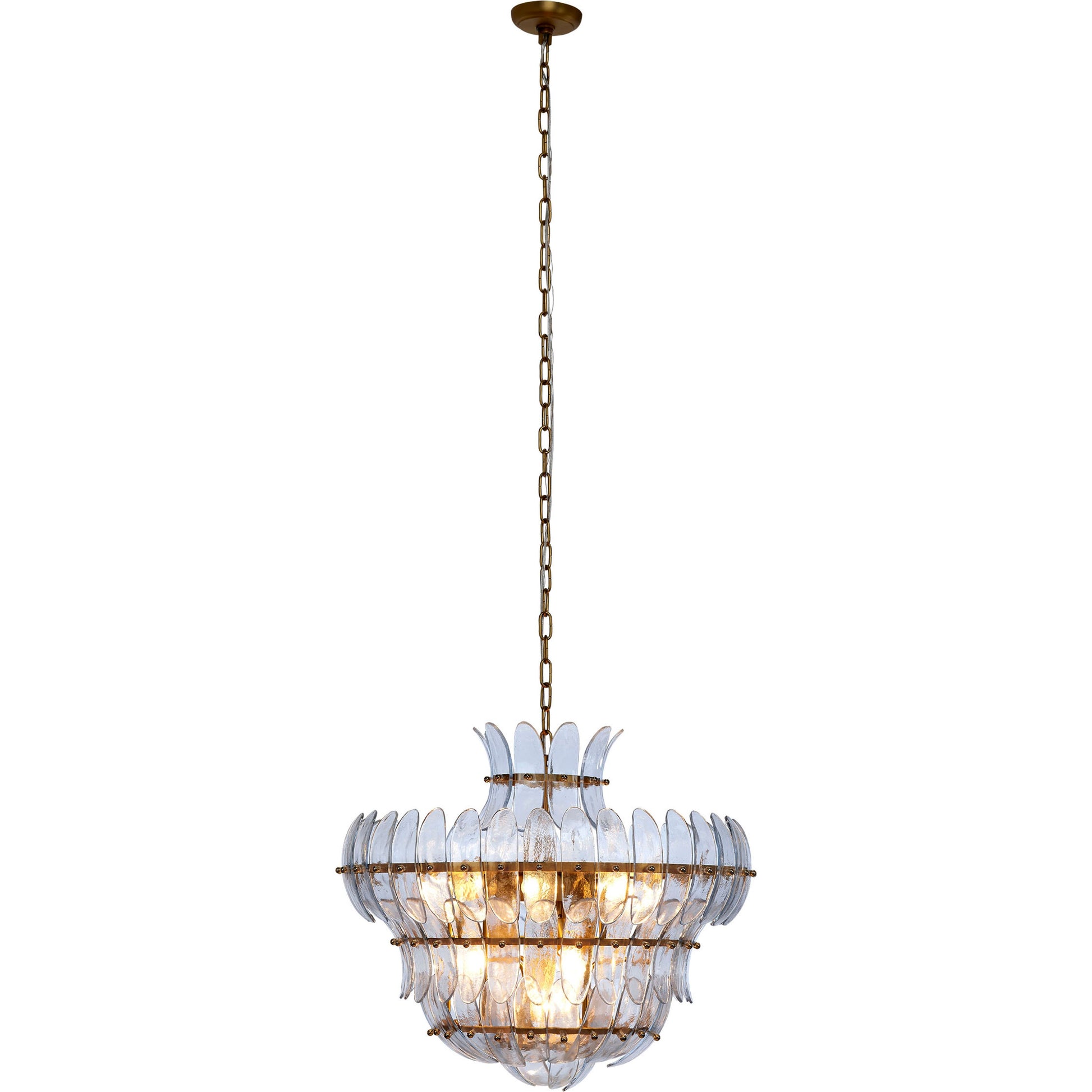 Arcade 10-Light Blown Glass Chandelier, Blue by Jamie Young