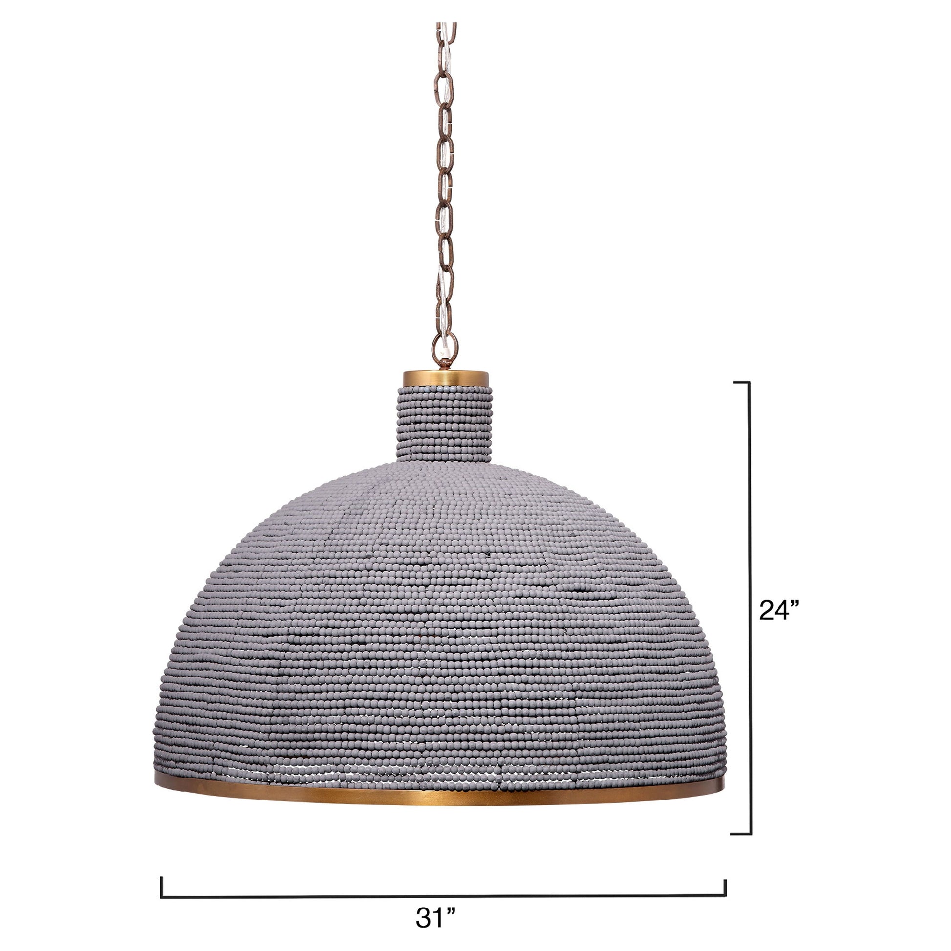 Big Sur 1-Light Beaded Chandelier, Slate Blue by Jamie Young