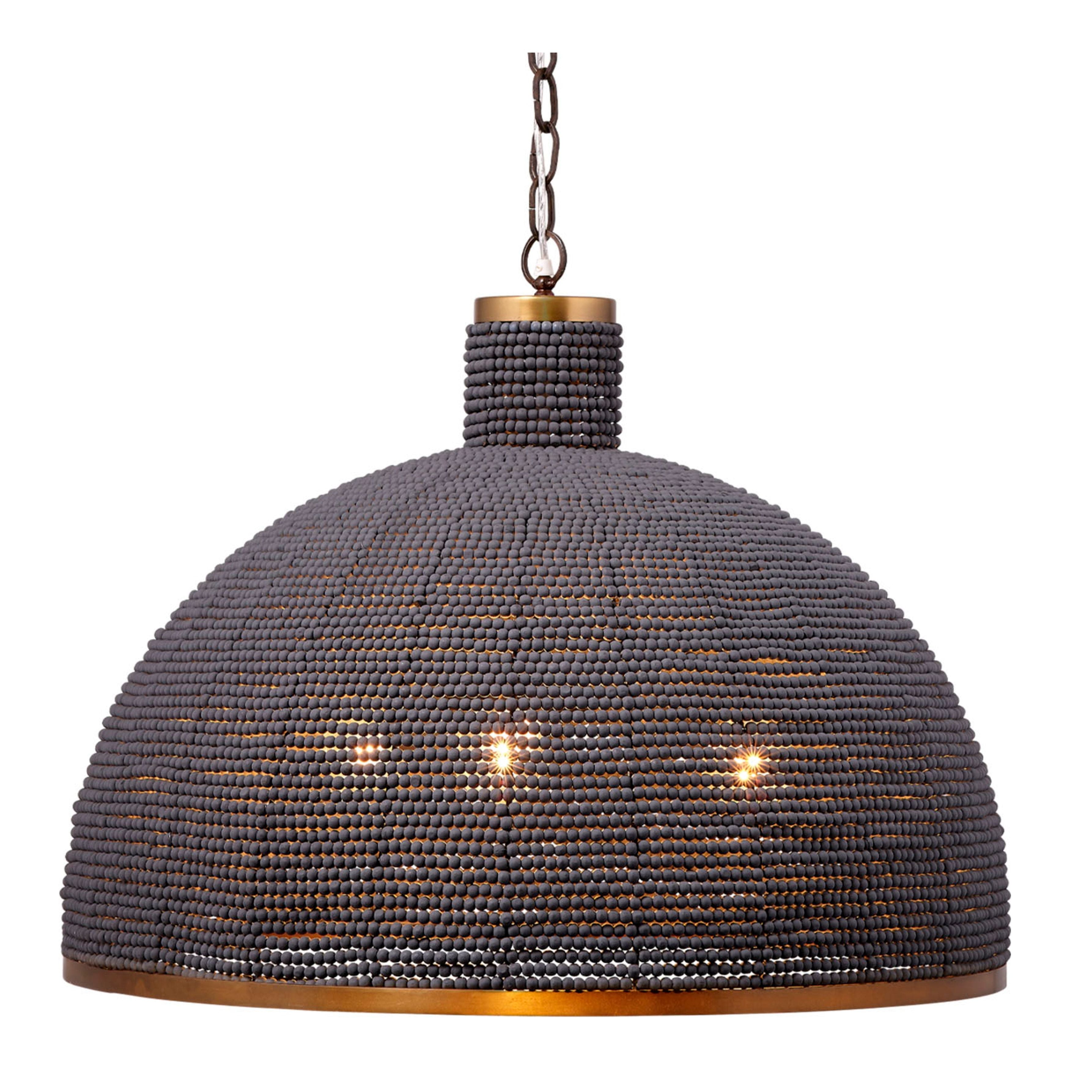 Big Sur 1-Light Beaded Chandelier, Slate Blue by Jamie Young
