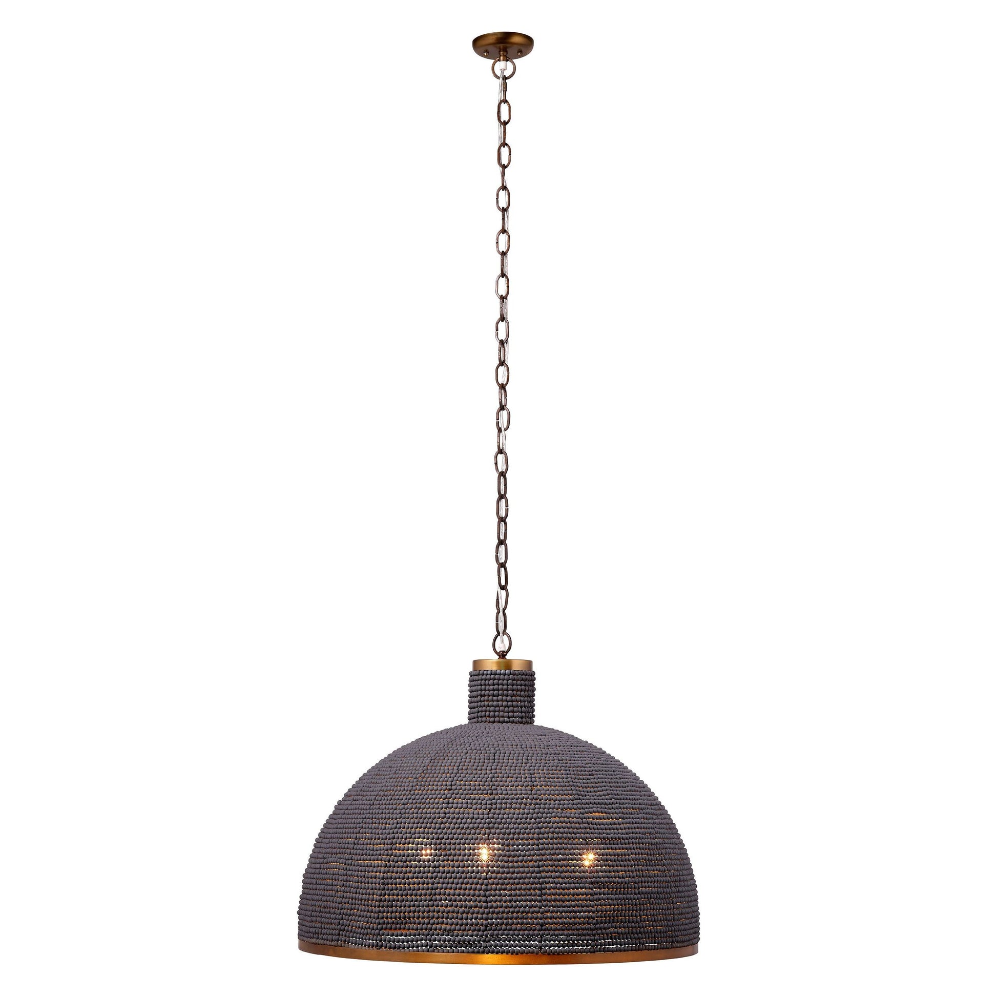 Big Sur 1-Light Beaded Chandelier, Slate Blue by Jamie Young