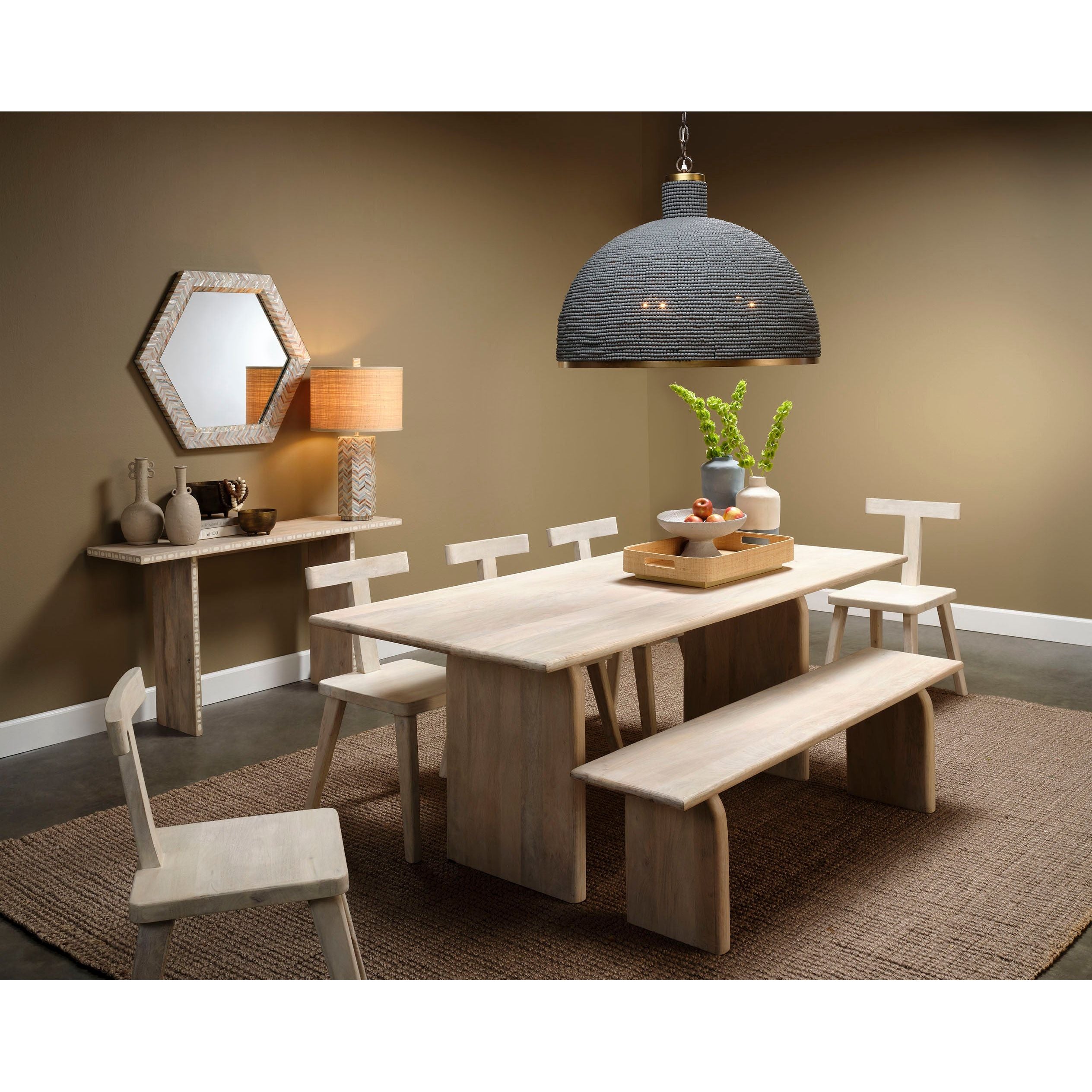 Big Sur 1-Light Beaded Chandelier, Slate Blue by Jamie Young