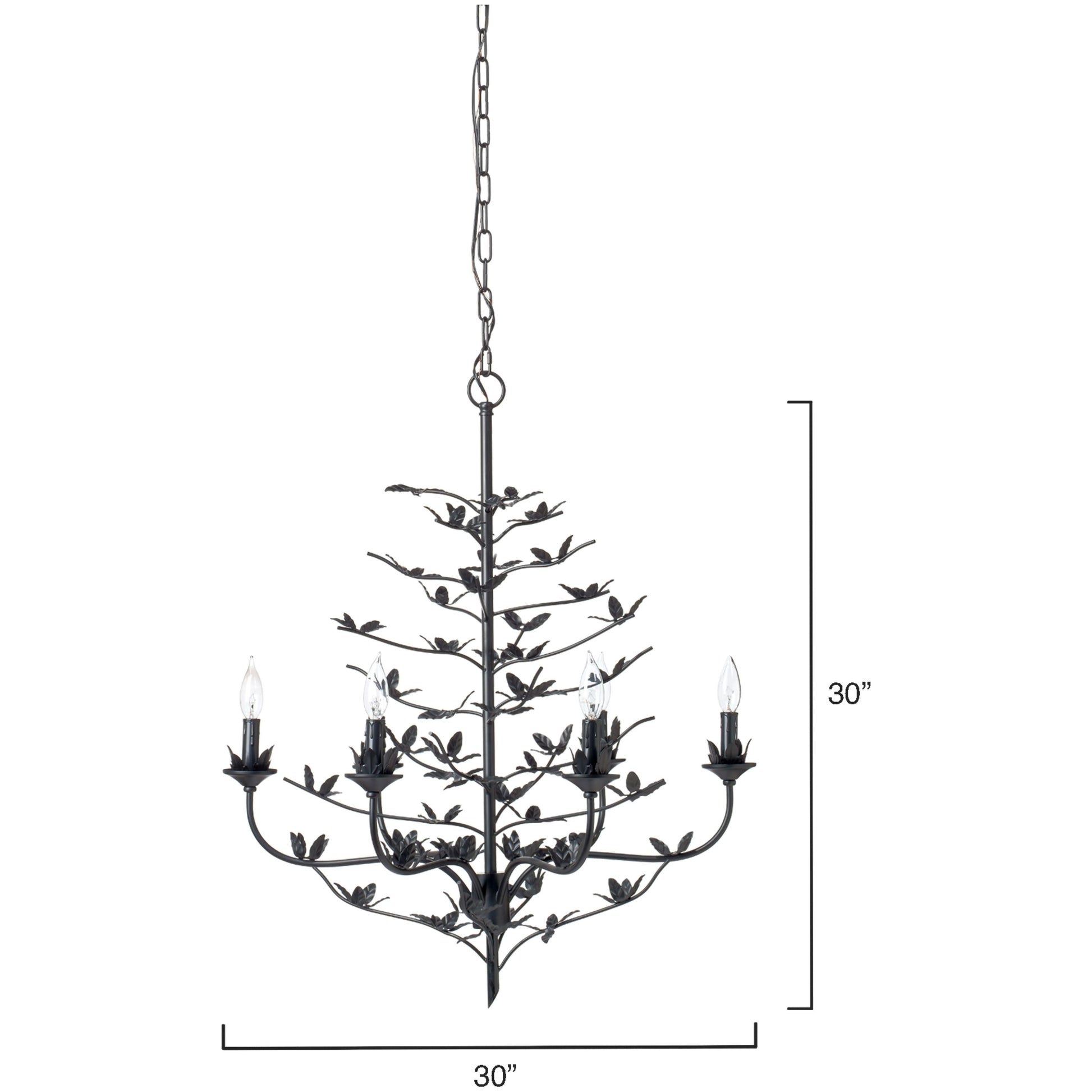 Blooming Iron 6-Light Chandelier, Black by Jamie Young