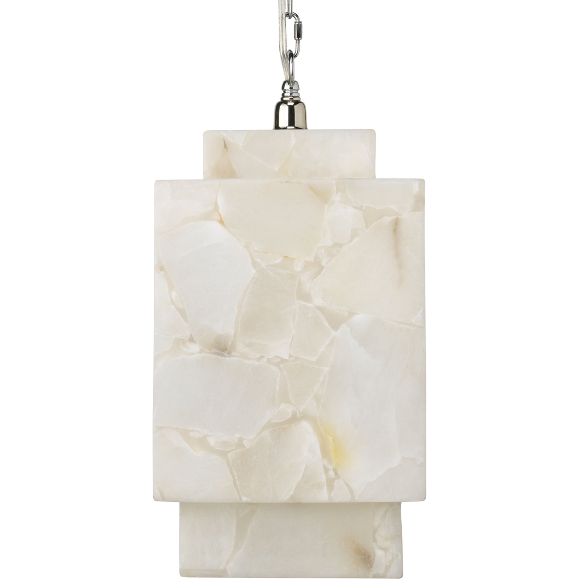 Borealis Alabaster Cube 1-Light Pendant by Jamie Young