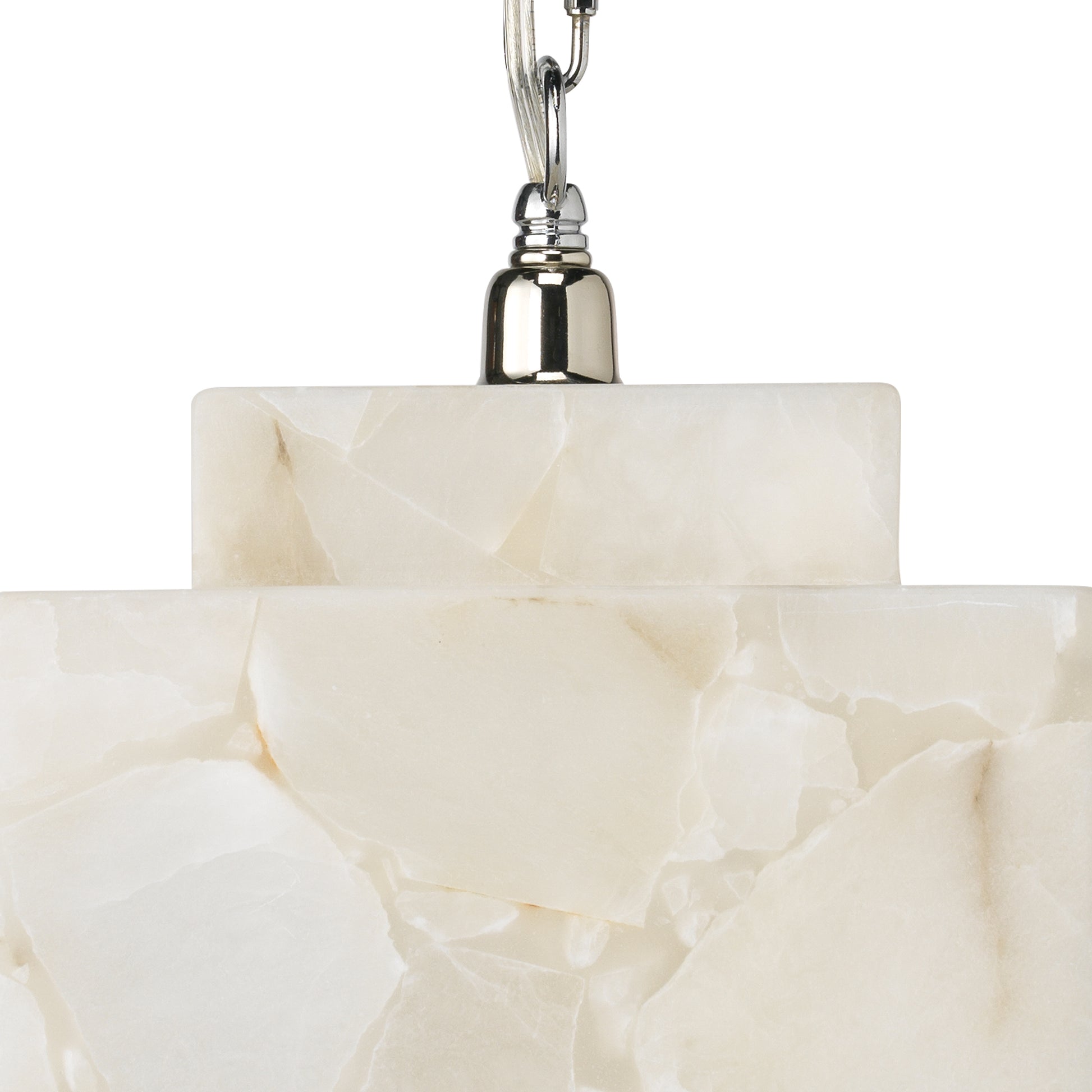 Borealis Alabaster Cube 1-Light Pendant by Jamie Young