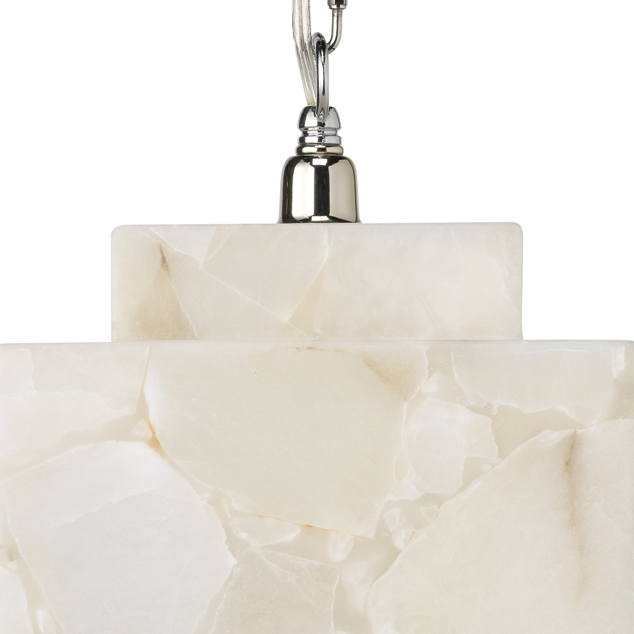Borealis Alabaster Cube 1-Light Pendant by Jamie Young