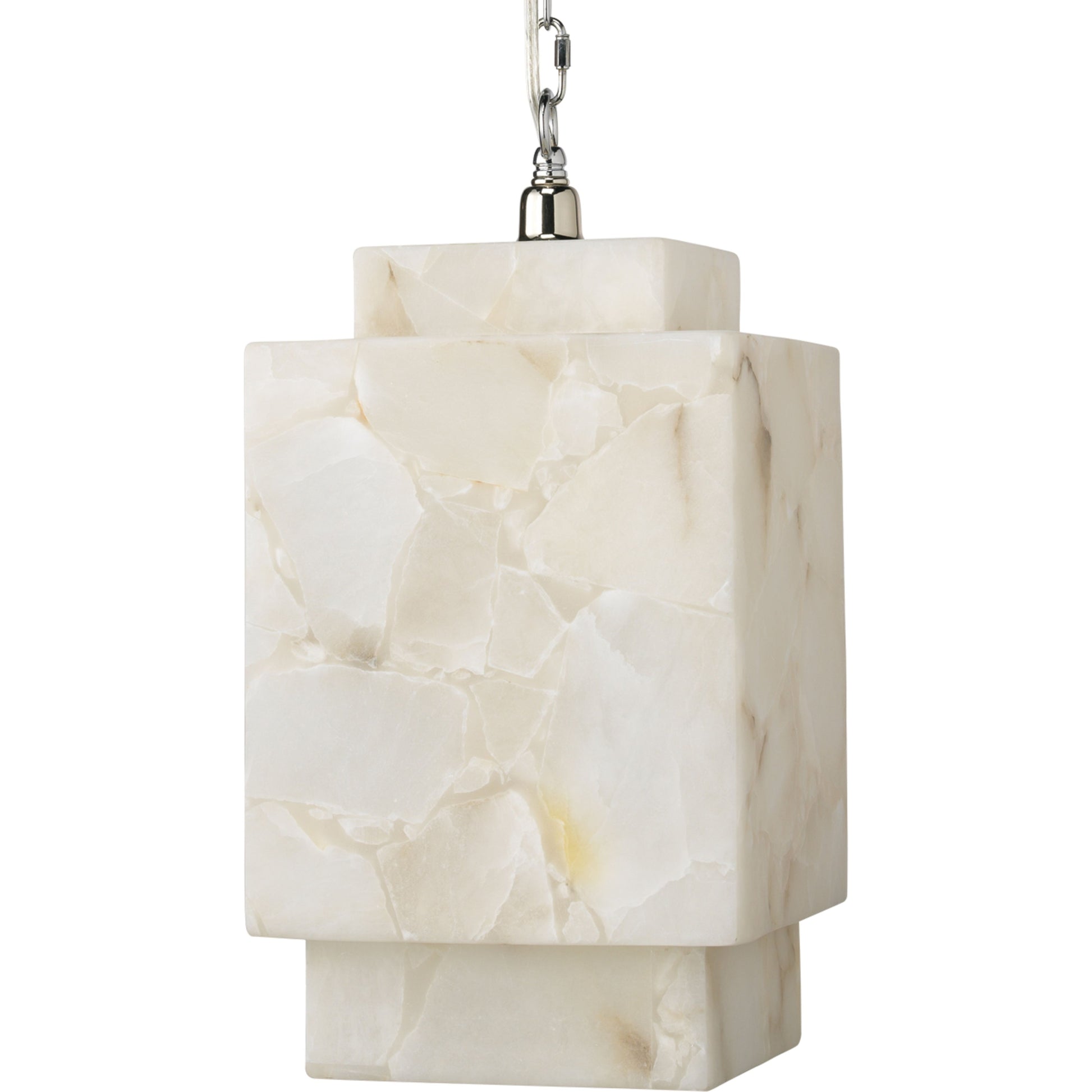 Borealis Alabaster Cube 1-Light Pendant by Jamie Young