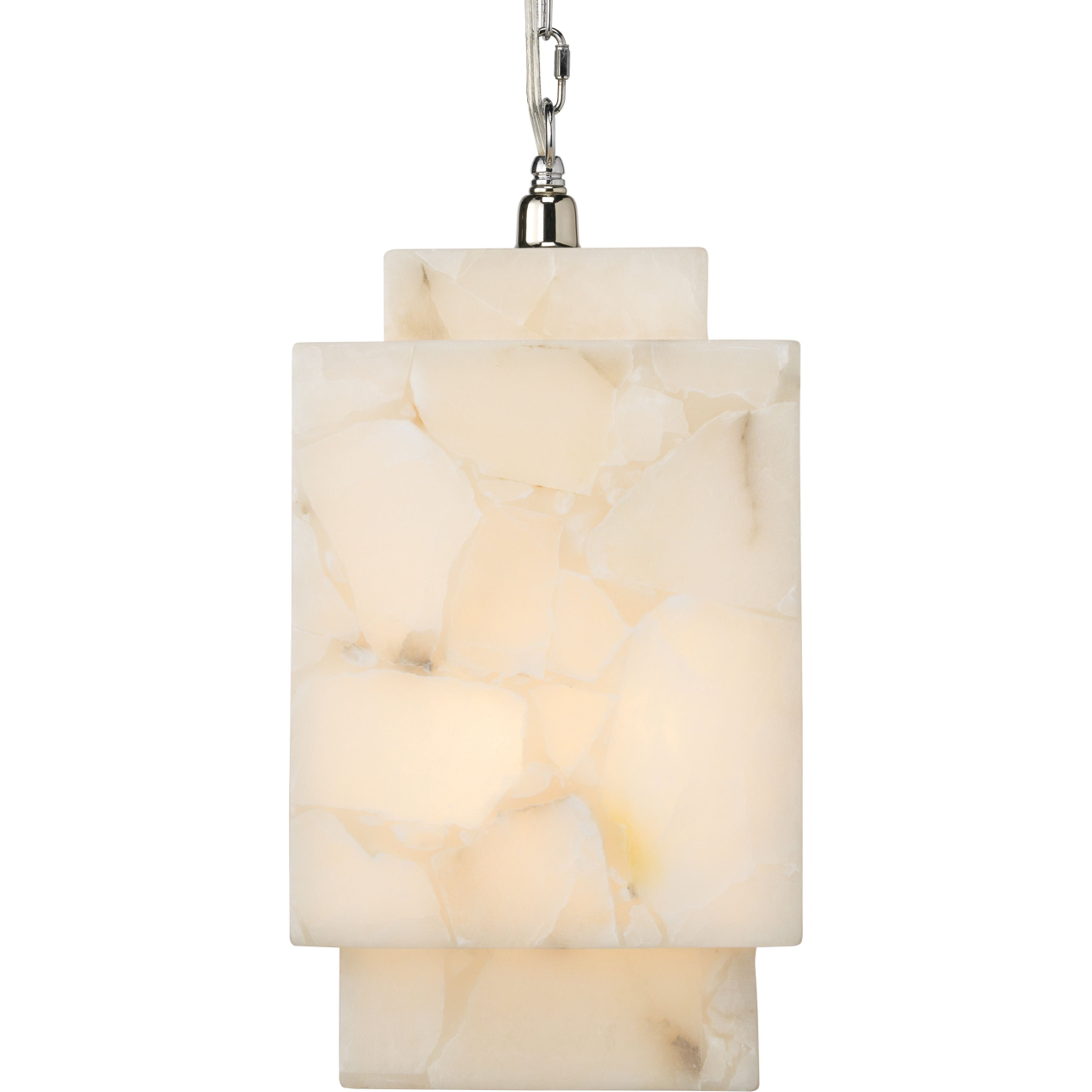 Borealis Alabaster Cube 1-Light Pendant by Jamie Young