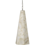 Borealis Alabaster Tall Hexagon 1-Light Pendant by Jamie Young