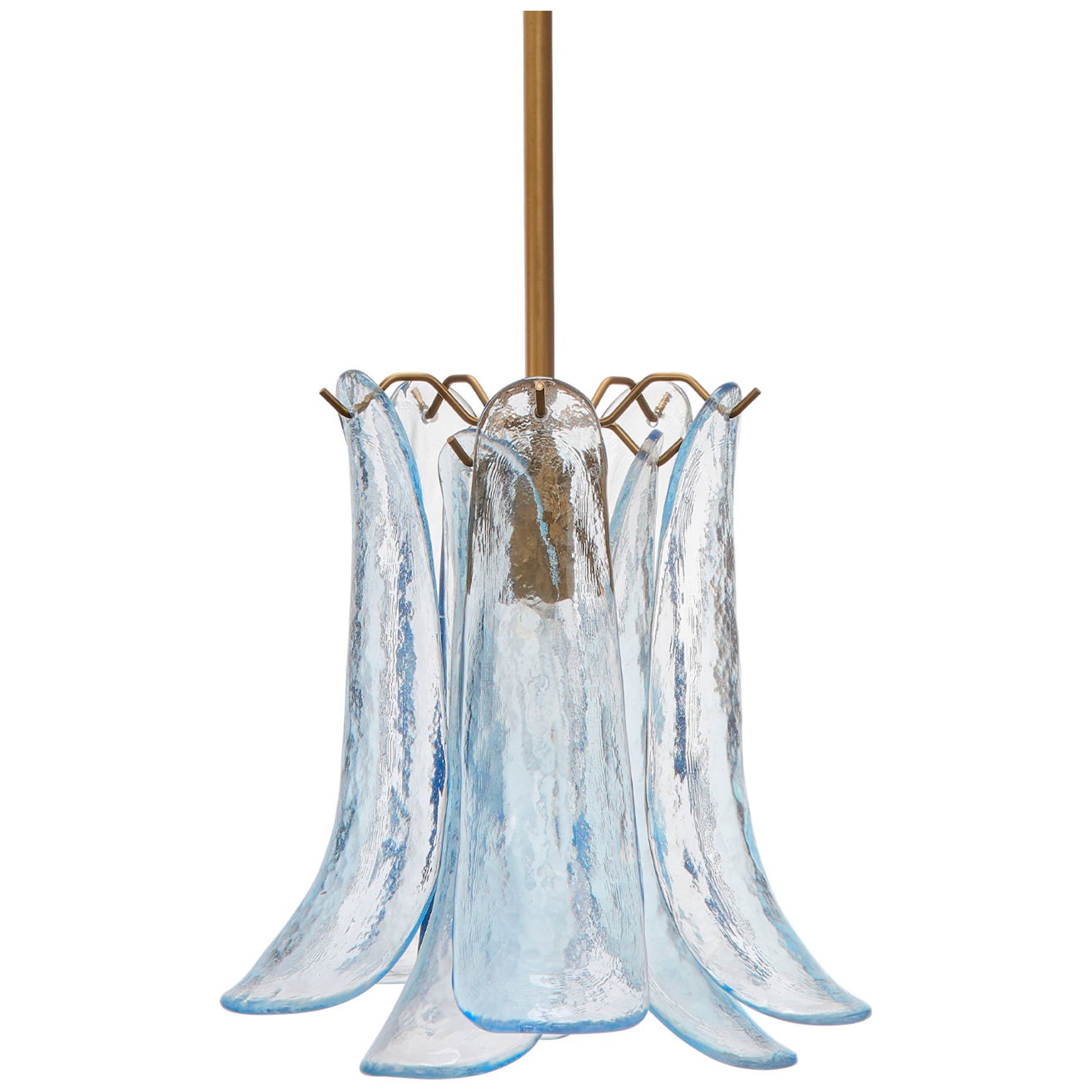 Cala 1-Light Blown Glass Pendant, Blue by Jamie Young