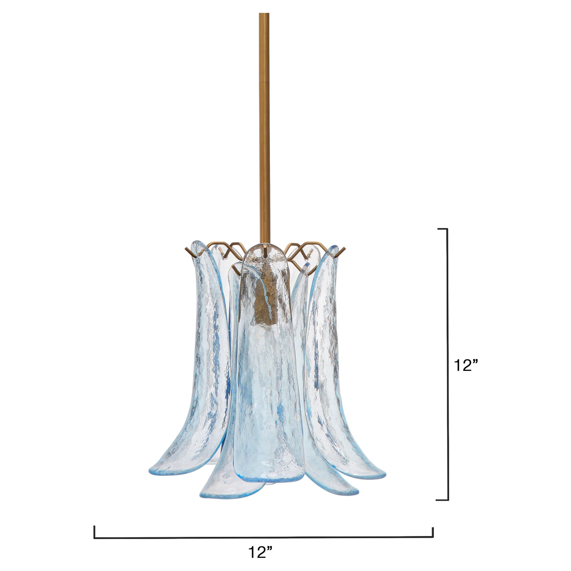 Cala 1-Light Blown Glass Pendant, Blue by Jamie Young