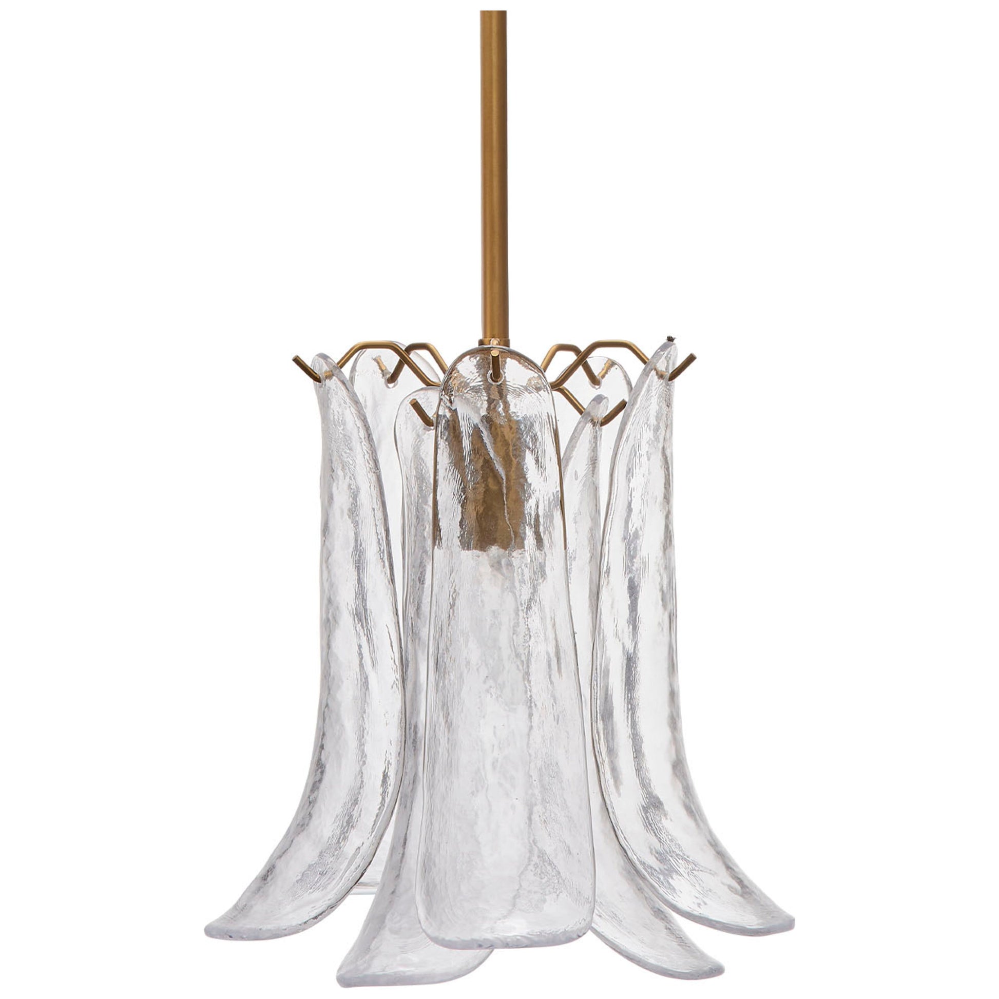 Cala 1-Light Blown Glass Pendant, Clear by Jamie Young