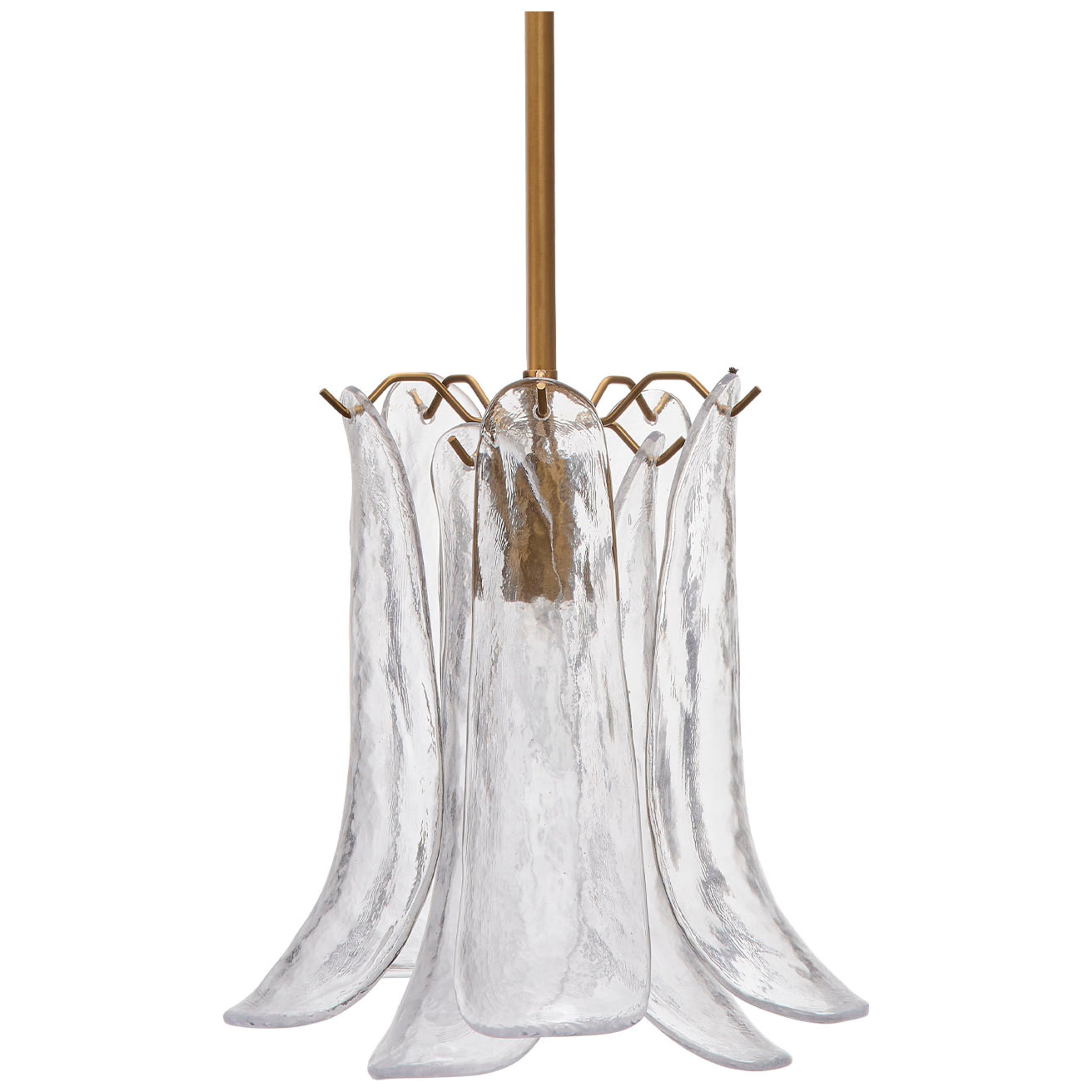 Cala 1-Light Blown Glass Pendant, Clear by Jamie Young