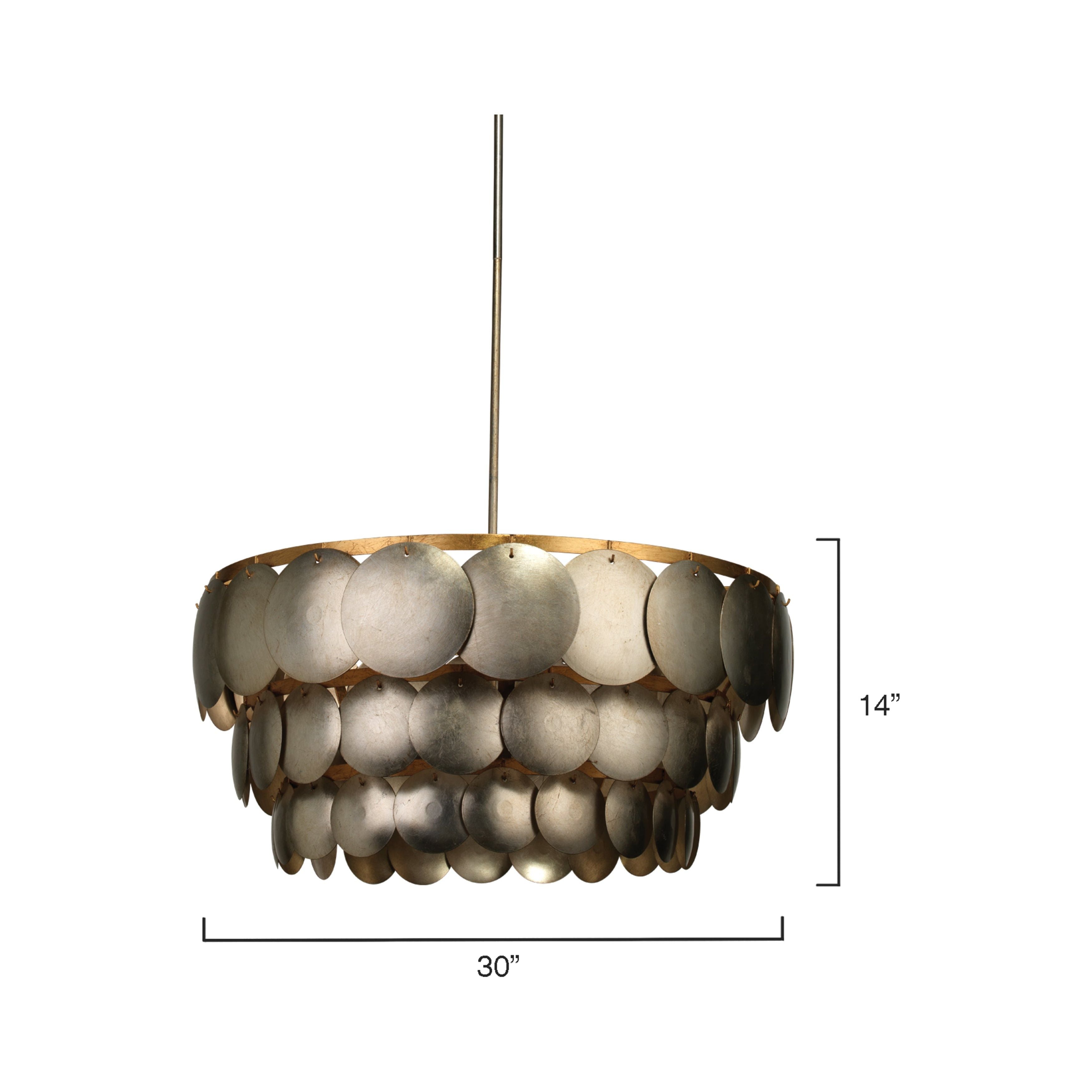 Calypso Three Tier 4-Light Iron Chandelier by Jamie Young