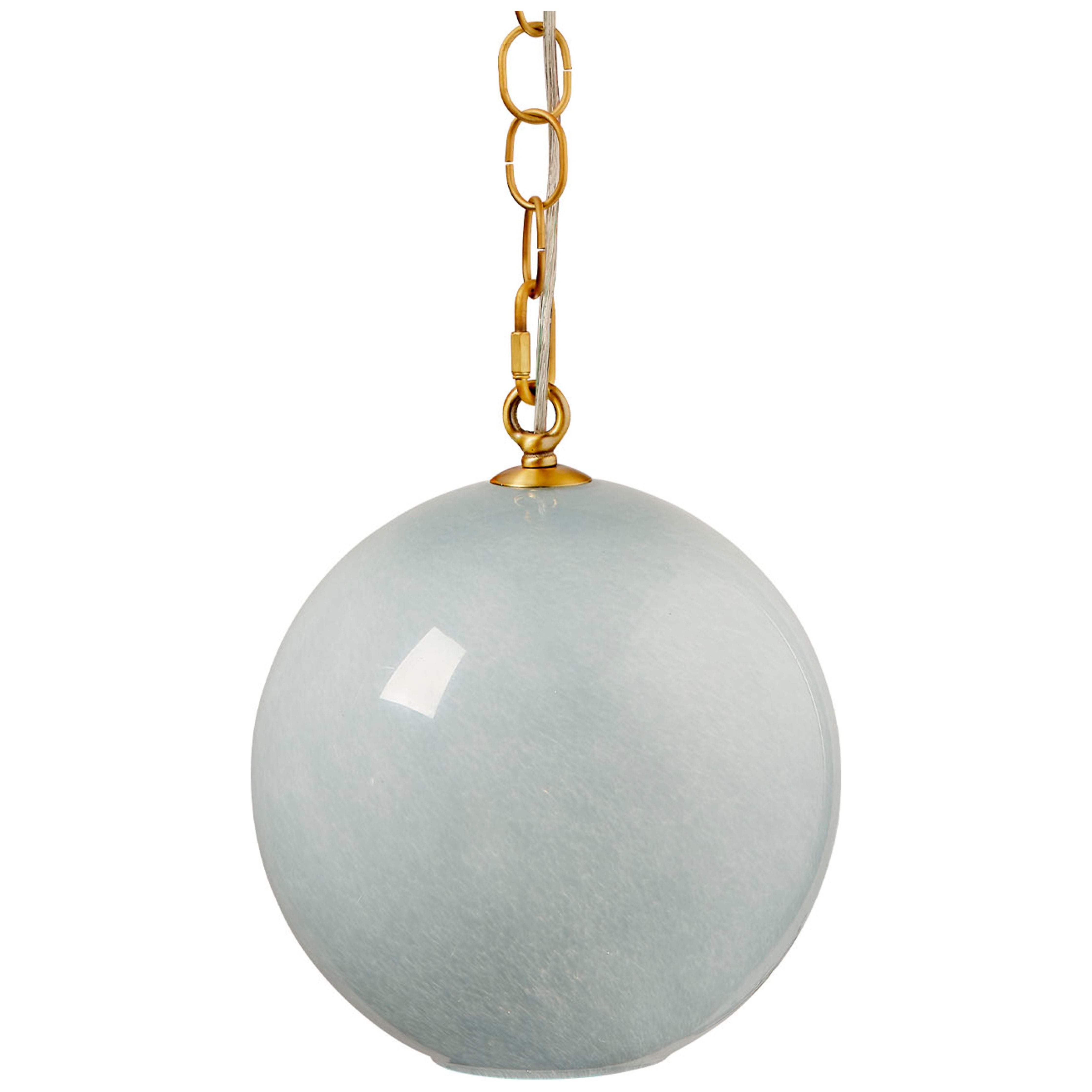 Camber 1-Light Glass Pendant, Blue by Jamie Young