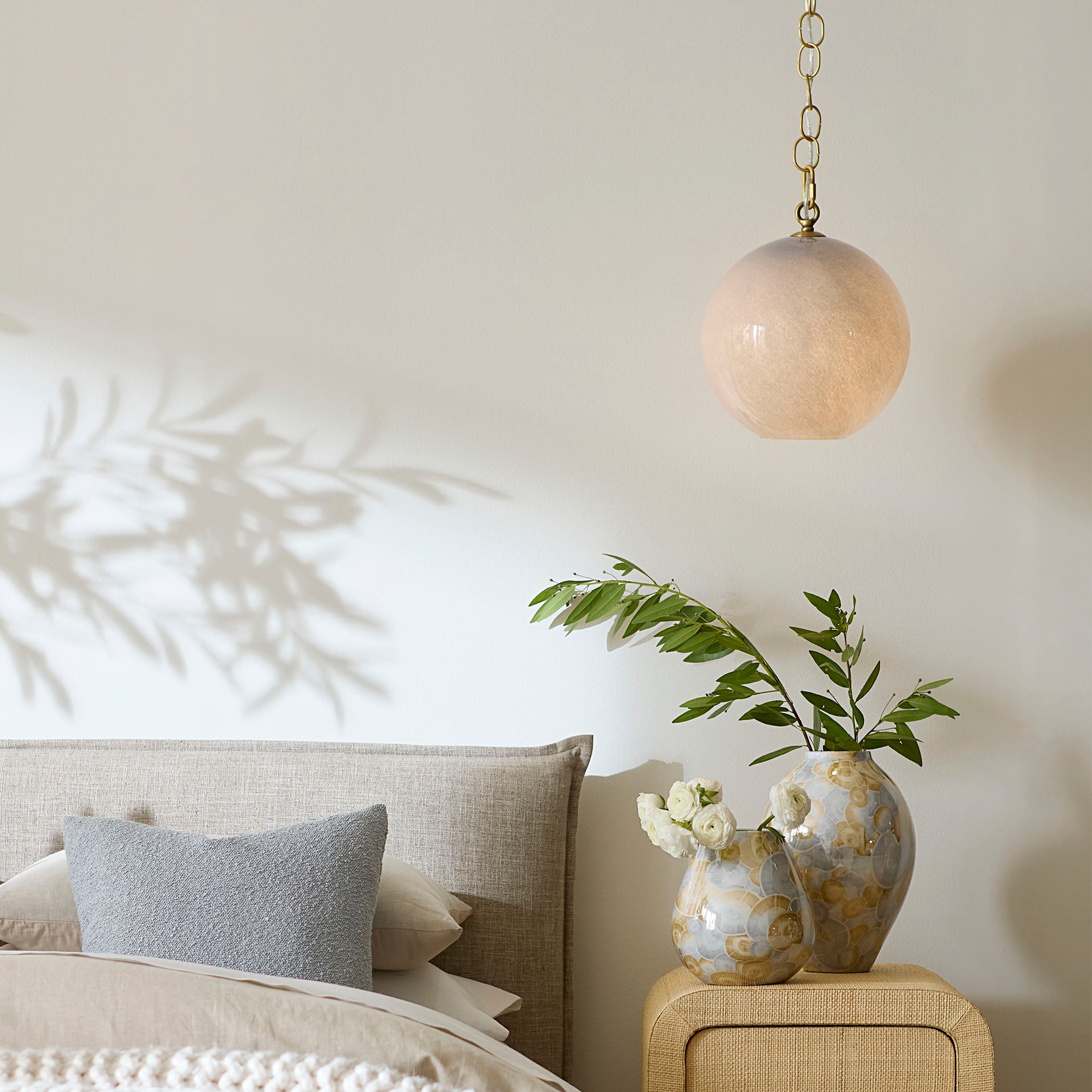 Camber 1-Light Glass Pendant, Blue by Jamie Young