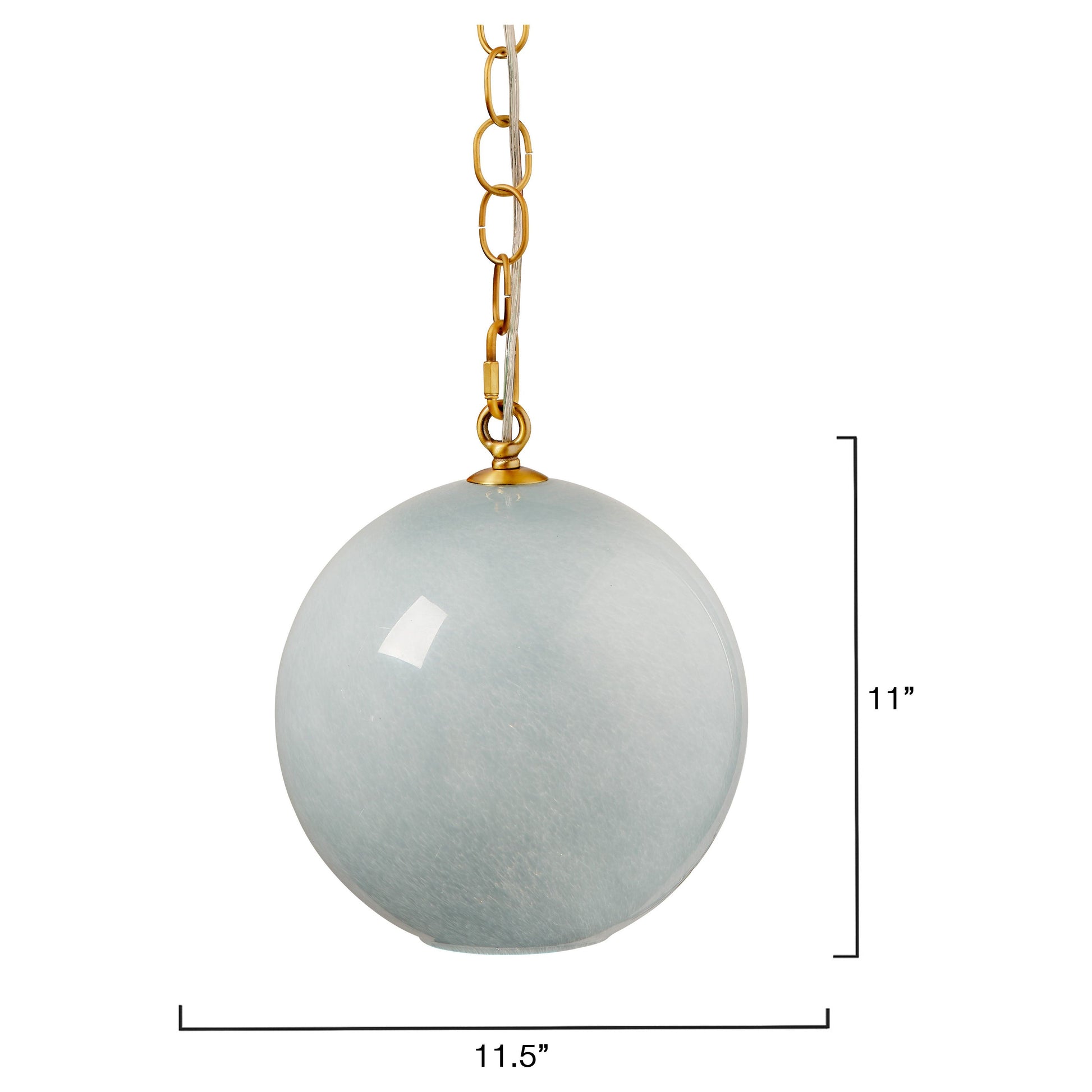 Camber 1-Light Glass Pendant, Blue by Jamie Young