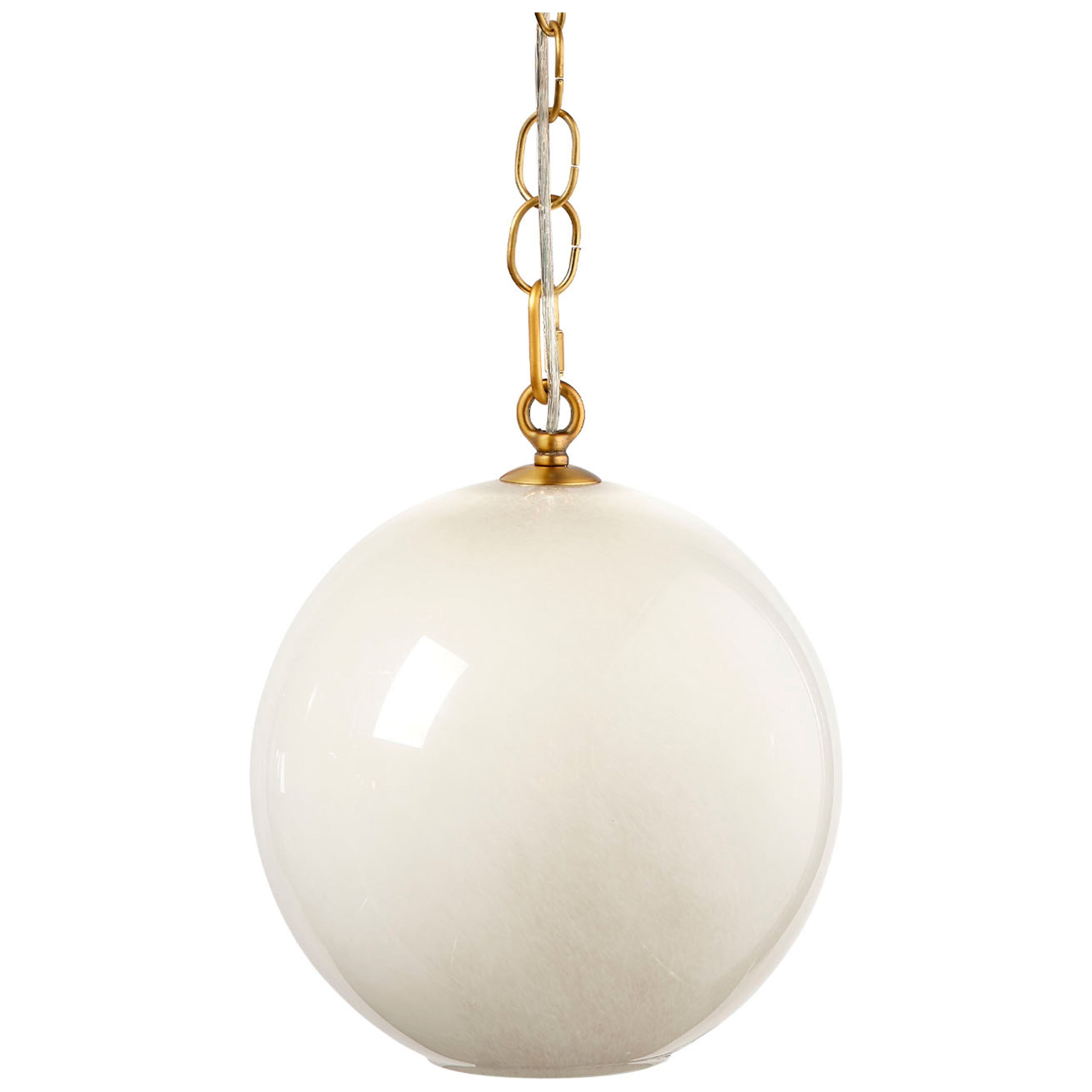Camber 1-Light Blown Glass Pendant, Taupe by Jamie Young
