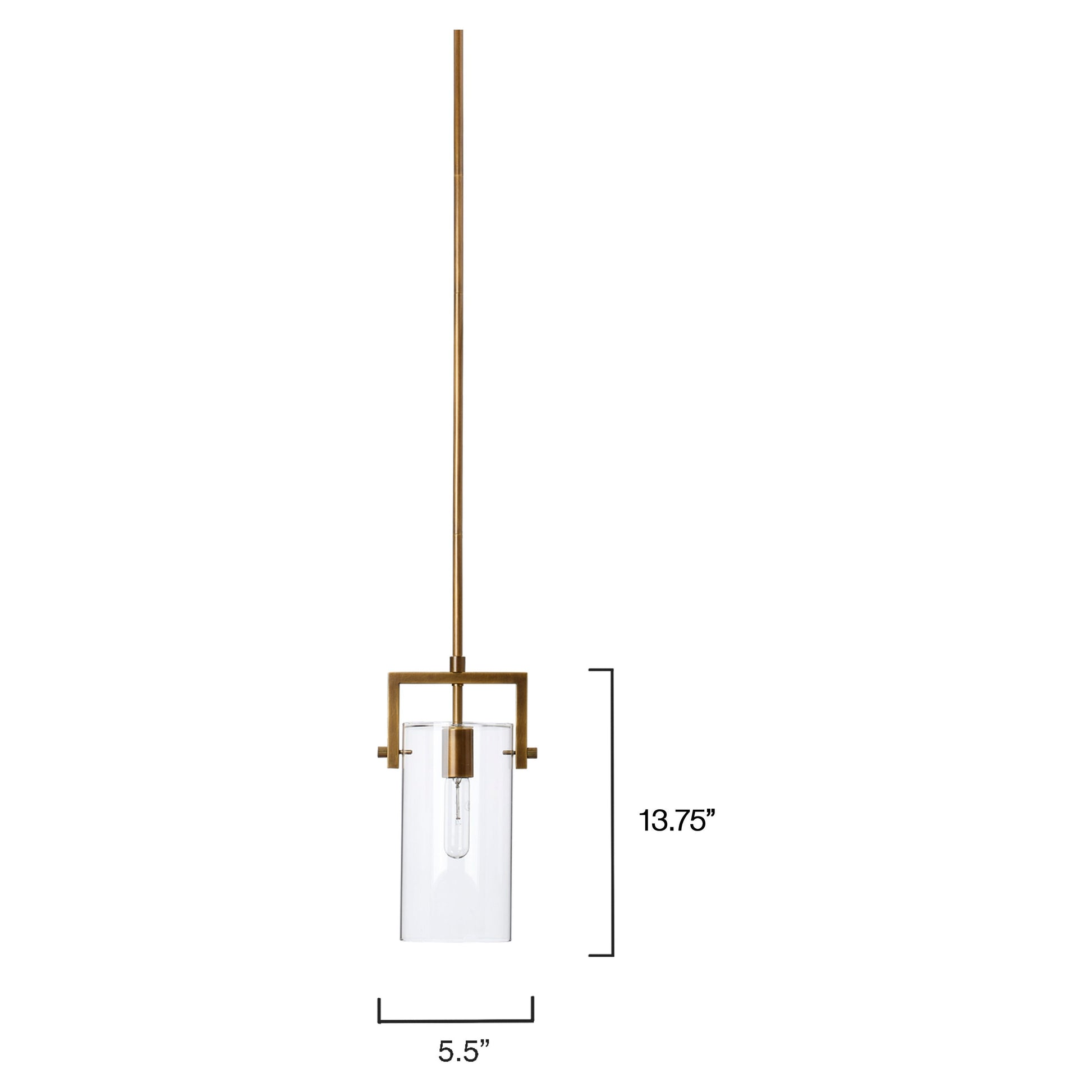 Cambrai Brass & Glass Pendant, Small by Jamie Young