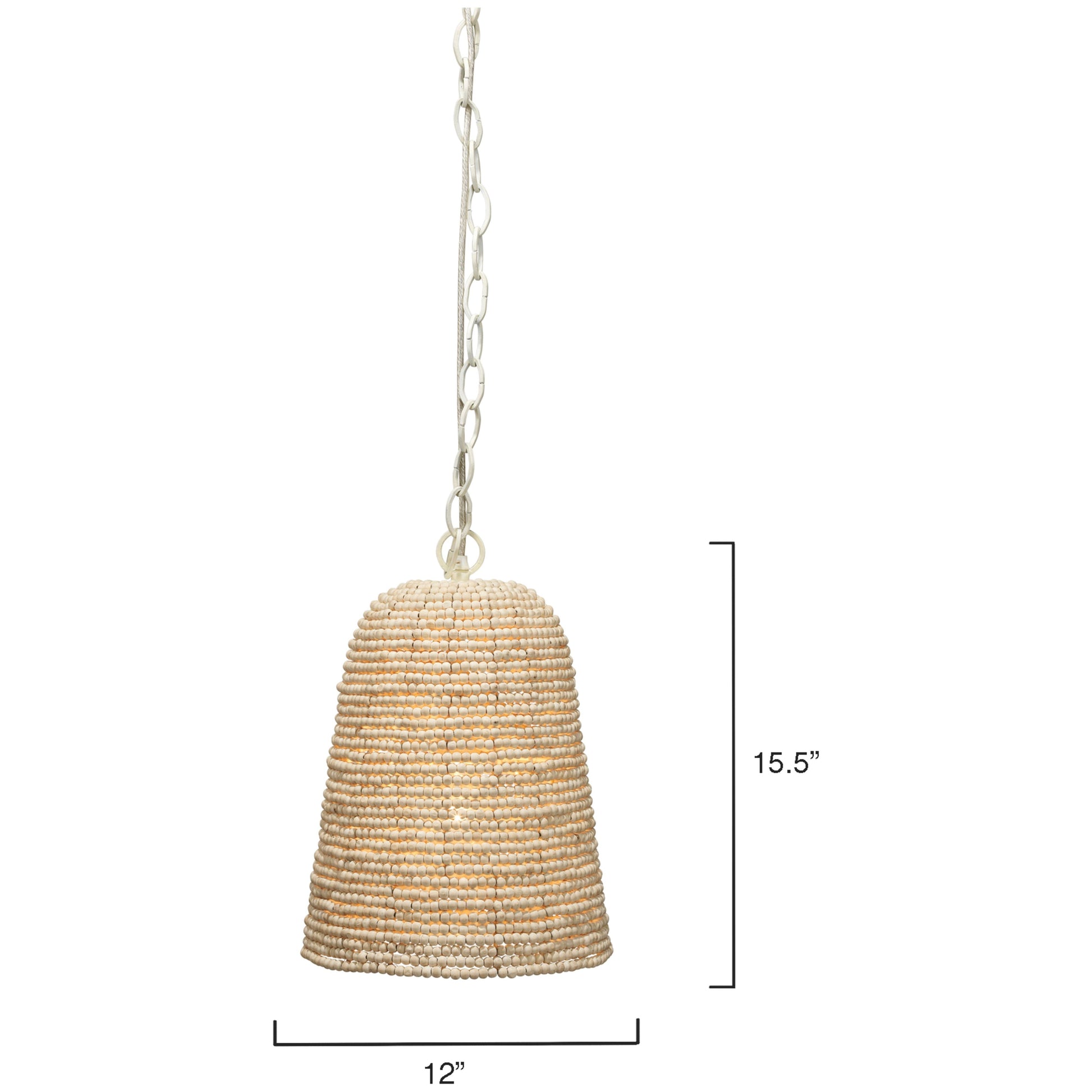 Canal Wood Beaded 1-Light Pendant by Jamie Young