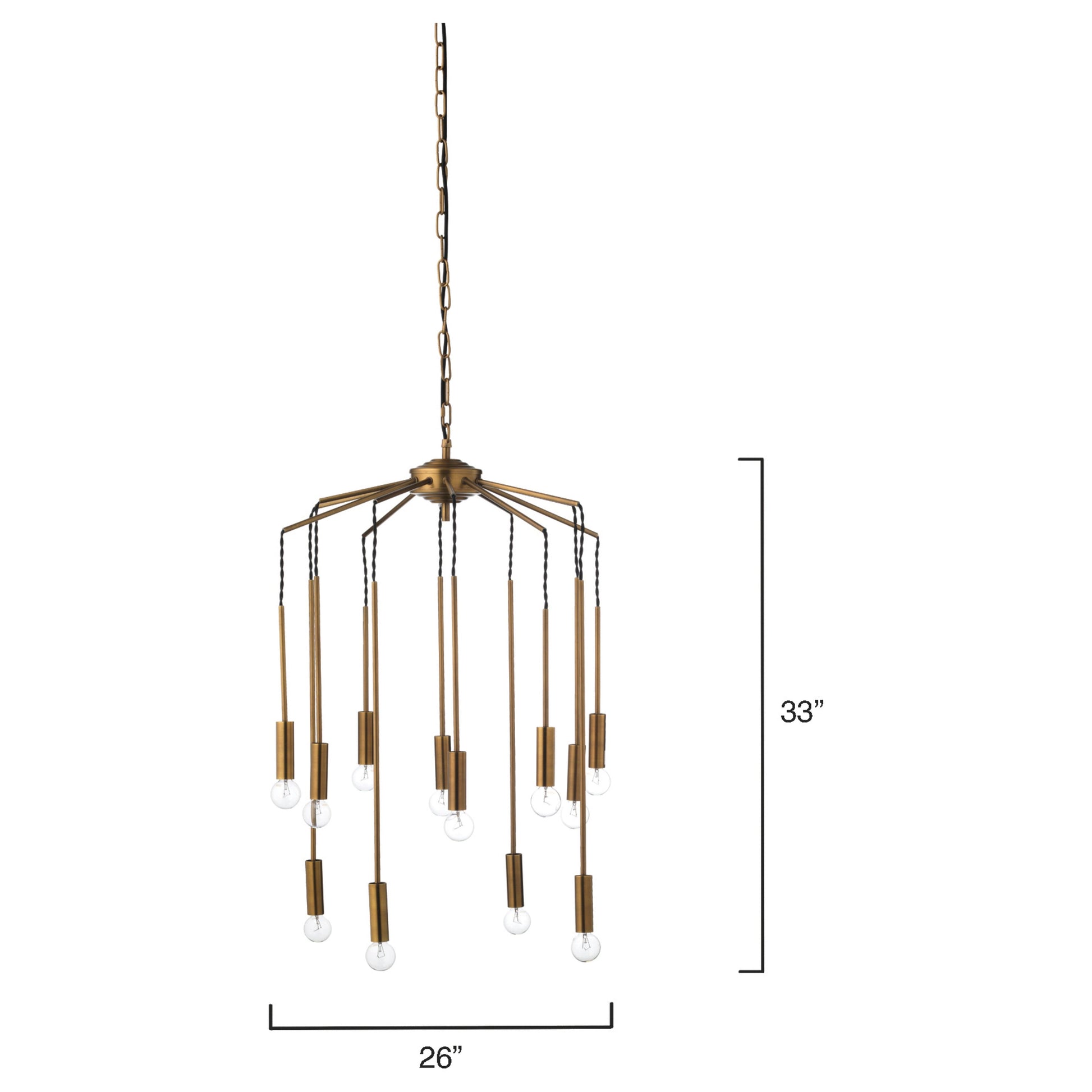 Cascade 12-Light Metal Chandelier by Jamie Young
