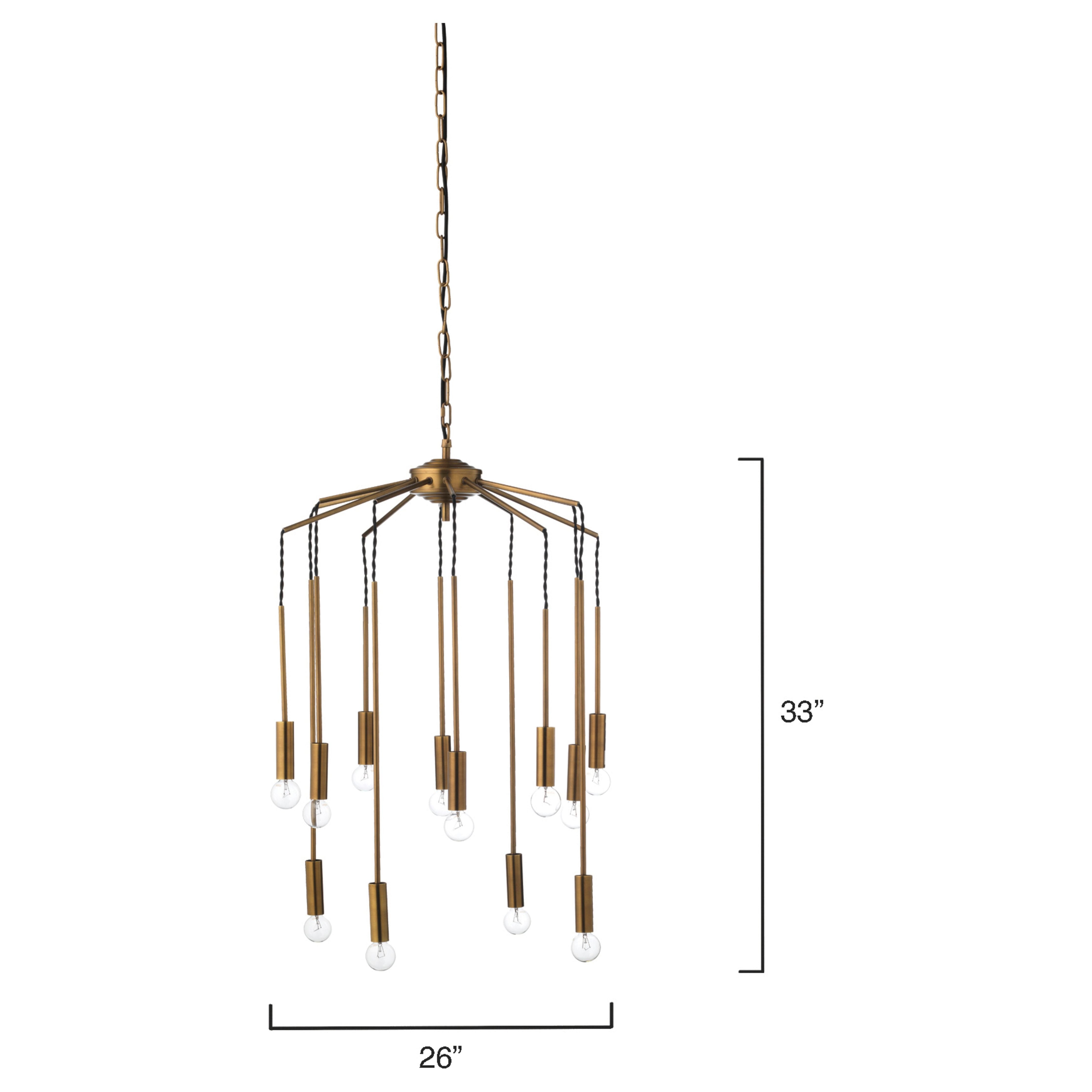 Cascade 12-Light Metal Chandelier by Jamie Young