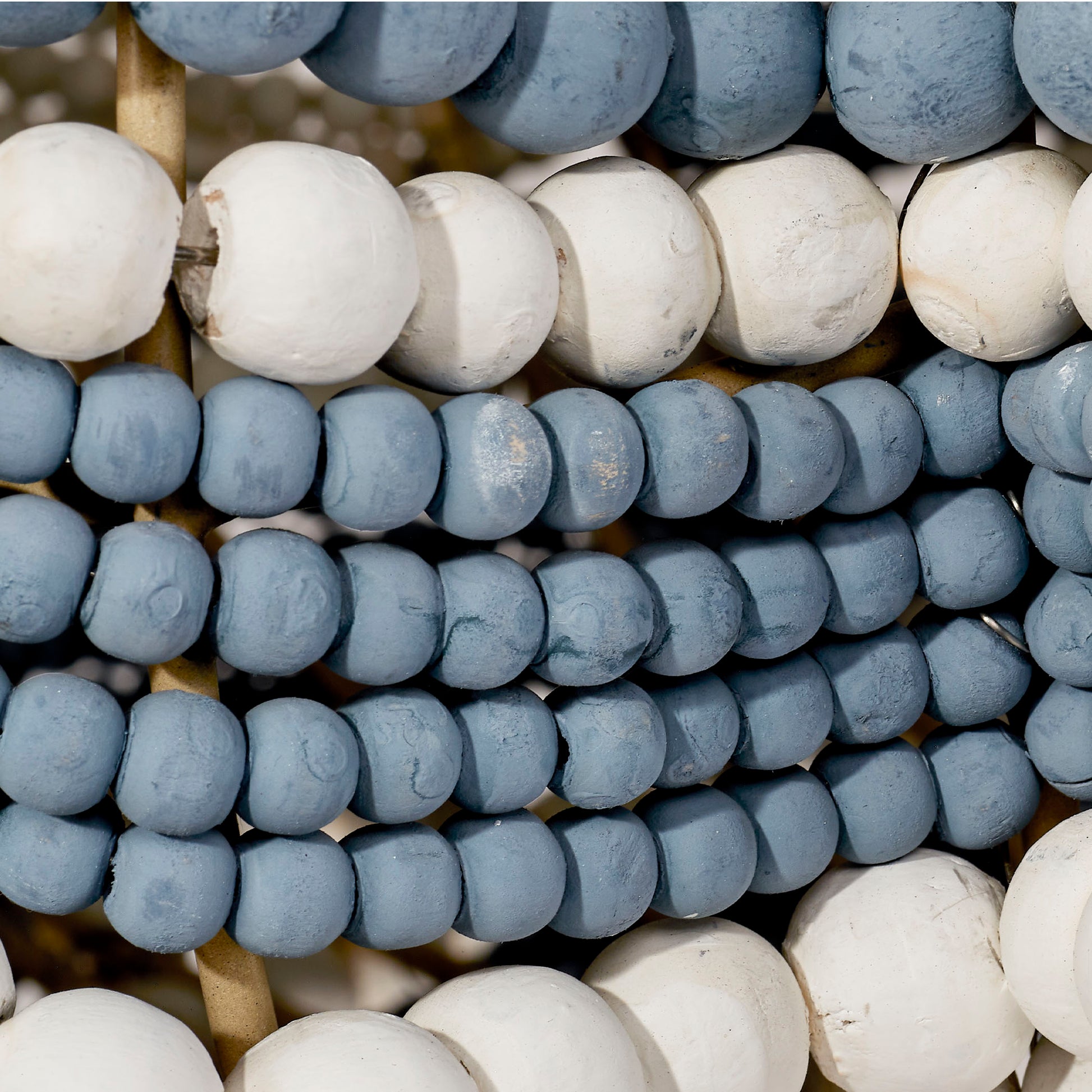 Clamshell Wood Beaded 4-Light Small Chandelier by Jamie Young