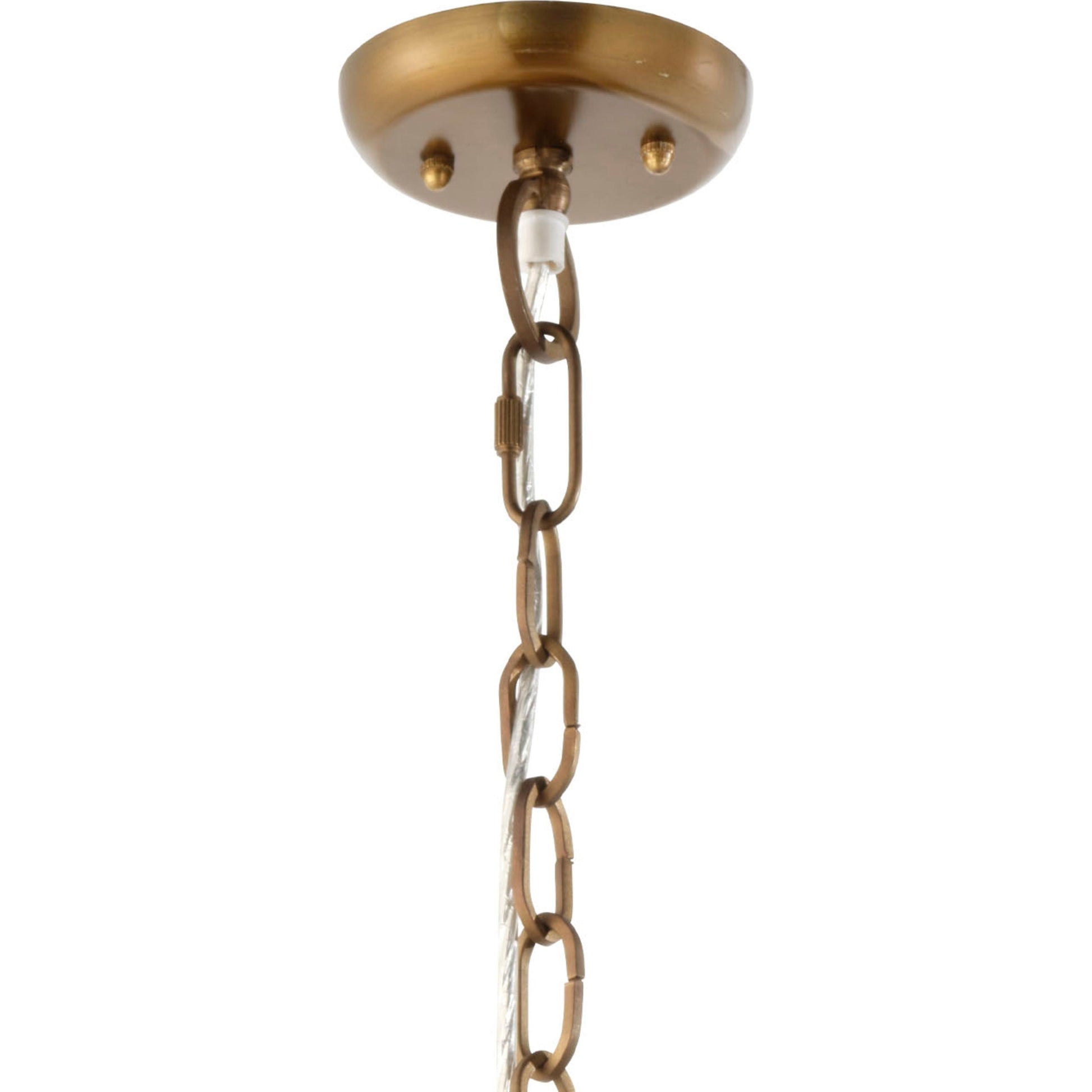 Clamshell Wood Beaded 4-Light Small Chandelier by Jamie Young