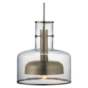 Clyde Glass 1-Light Metal and Glass Pendant by Jamie Young