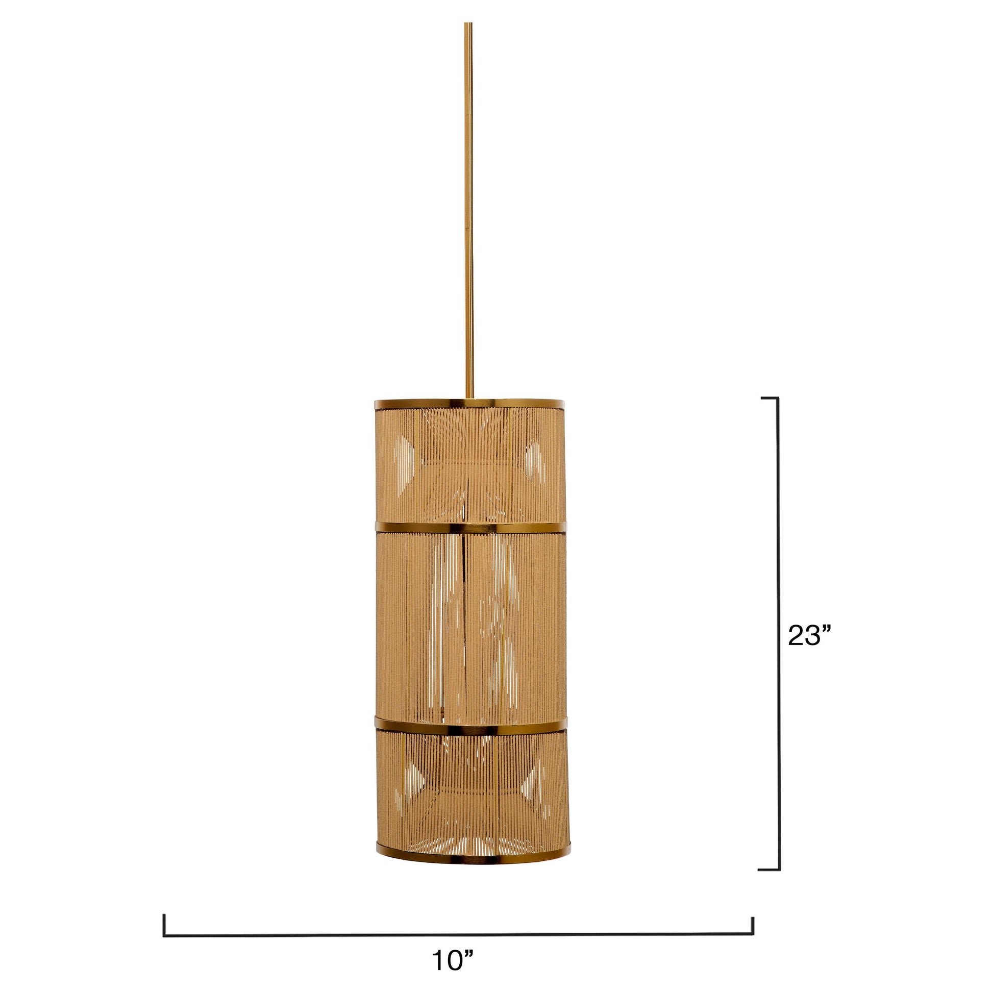 Congruent 1-Light Iron and Cotton Pendant by Jamie Young