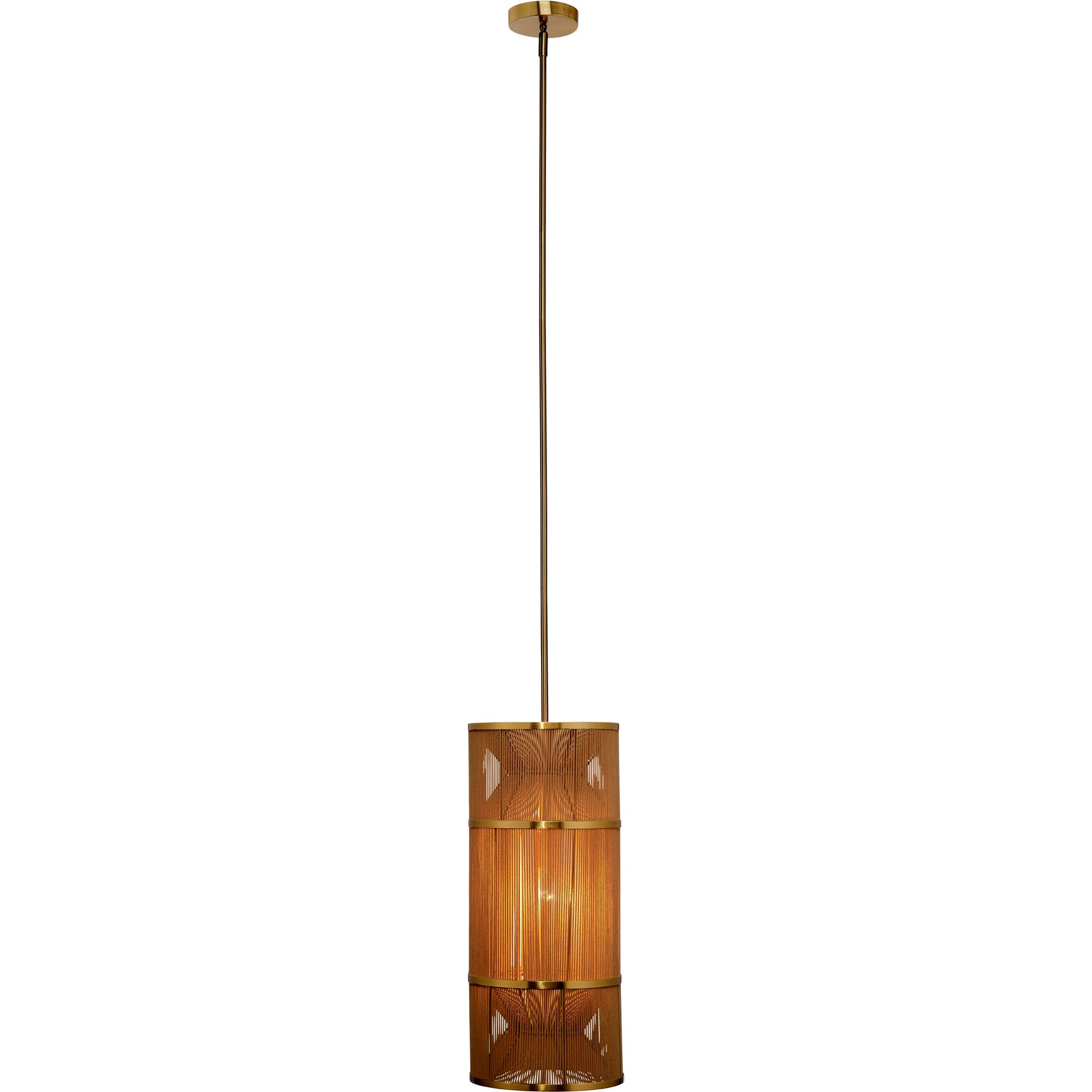 Congruent 1-Light Iron and Cotton Pendant by Jamie Young
