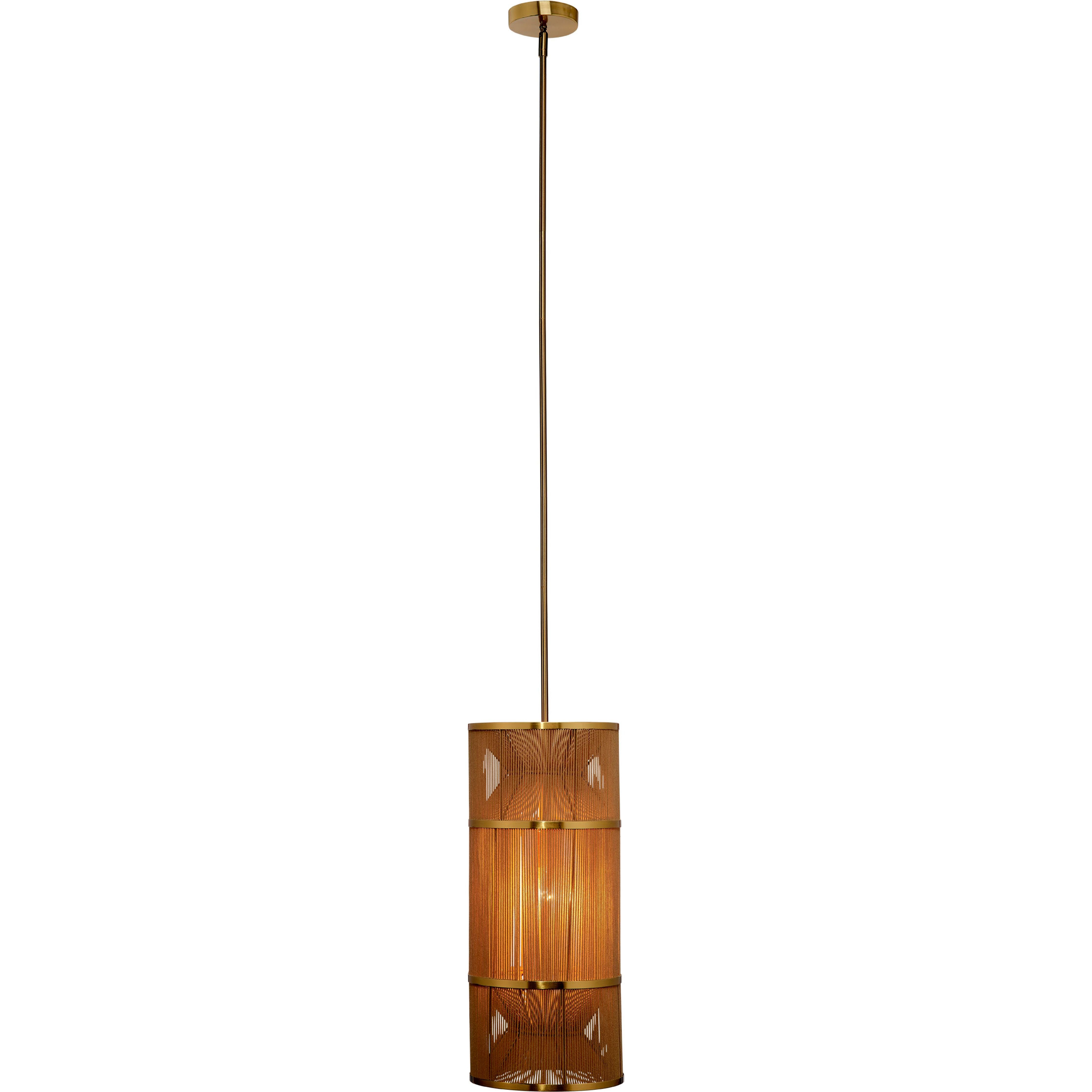 Congruent 1-Light Iron and Cotton Pendant by Jamie Young