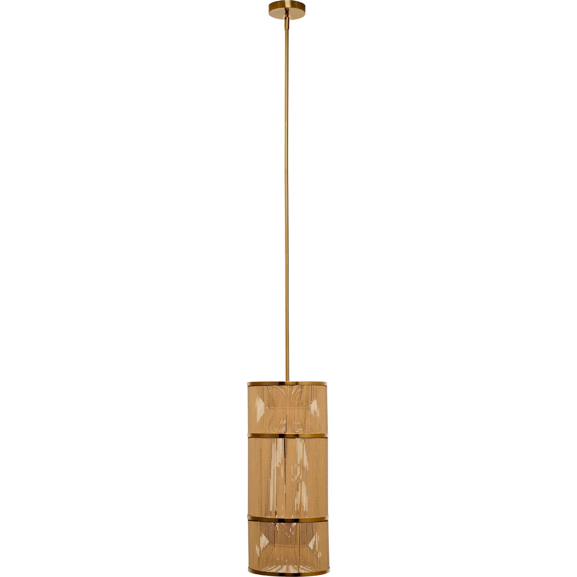 Congruent 1-Light Iron and Cotton Pendant by Jamie Young